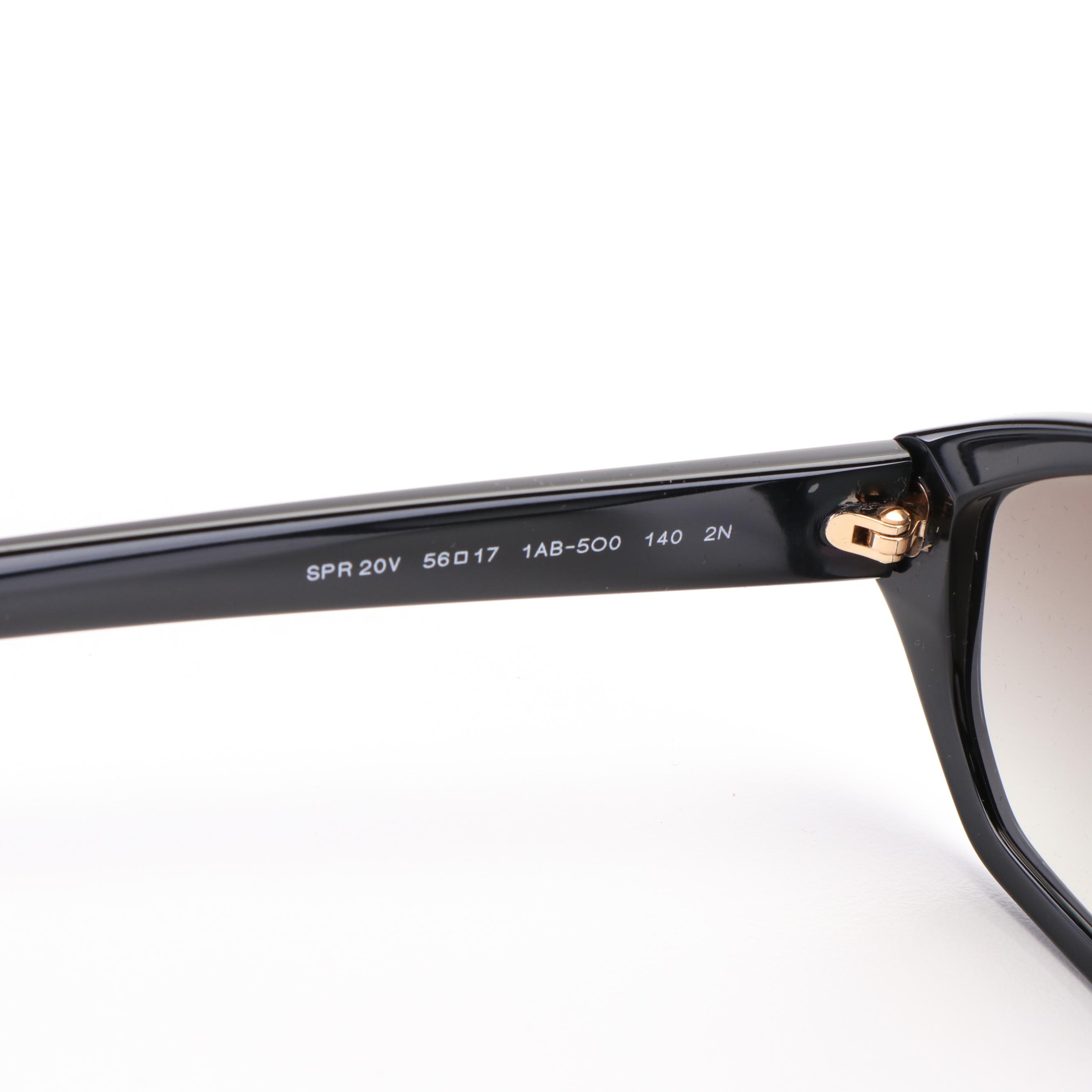 Prada PR 20VS Millennials Black Geometric Oval Sunglasses with Case and Box