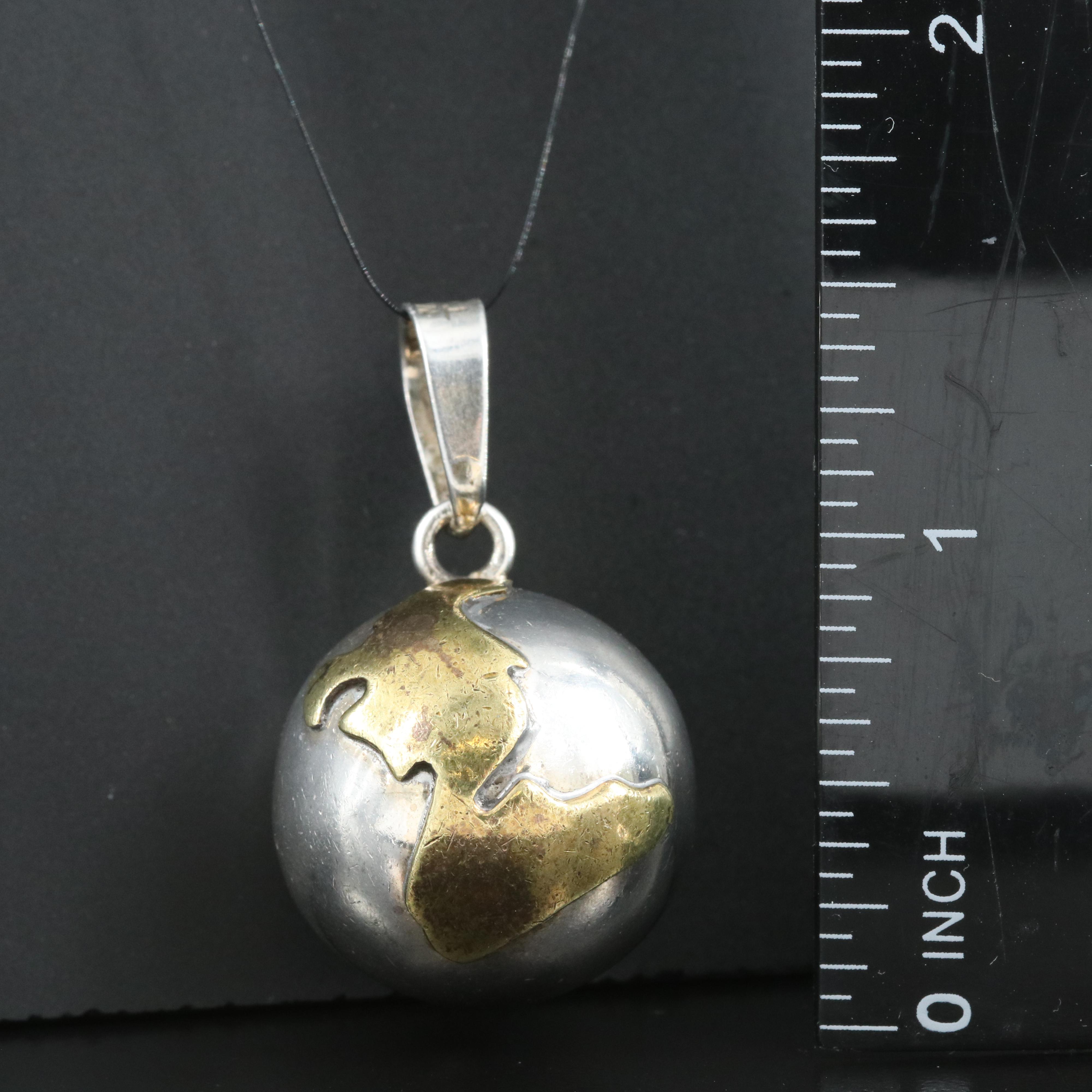 Mexican Sterling World Harmony Bell Pendant