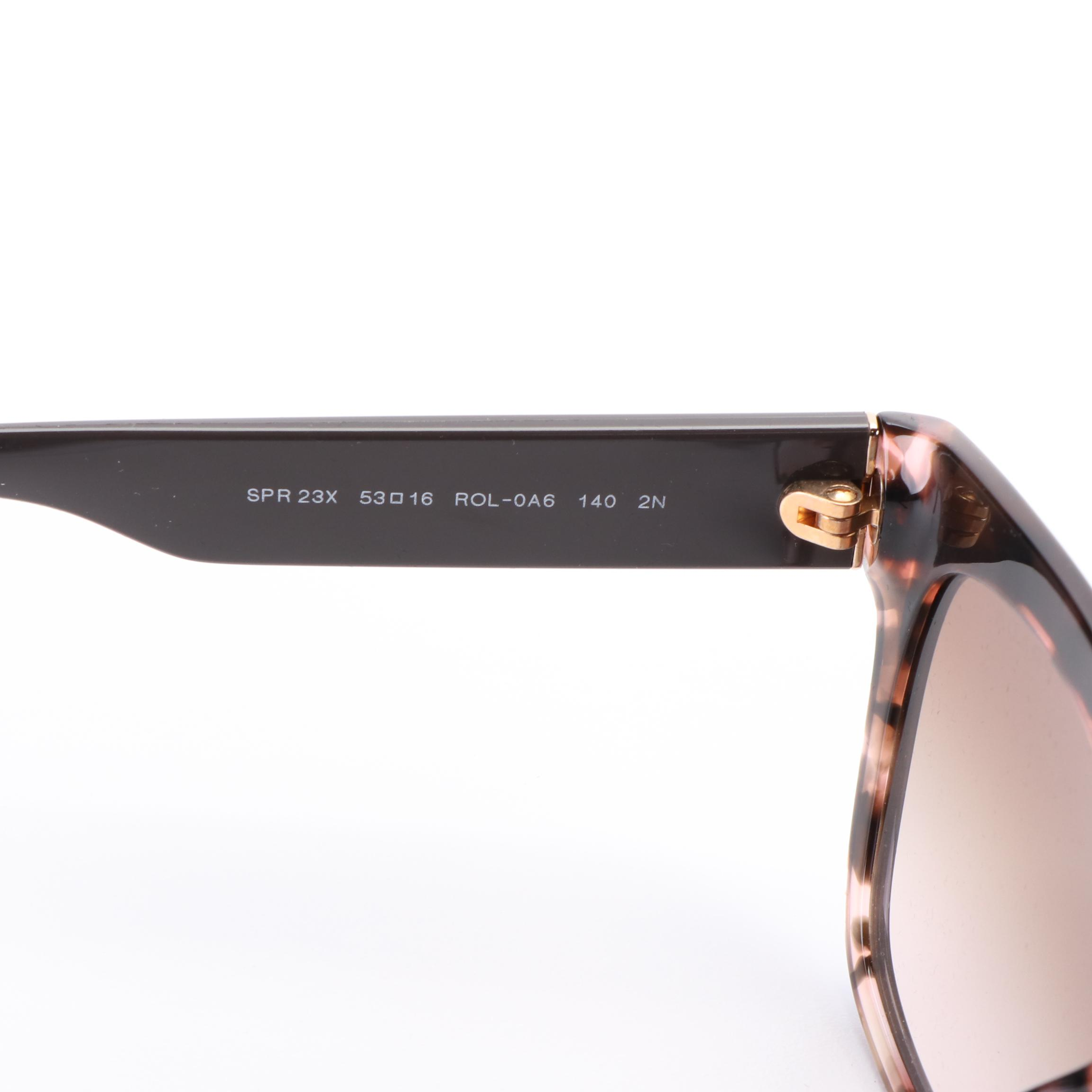 Prada PR 23XS Brown Oversized Cat Eye Sunglasses with Case and Box