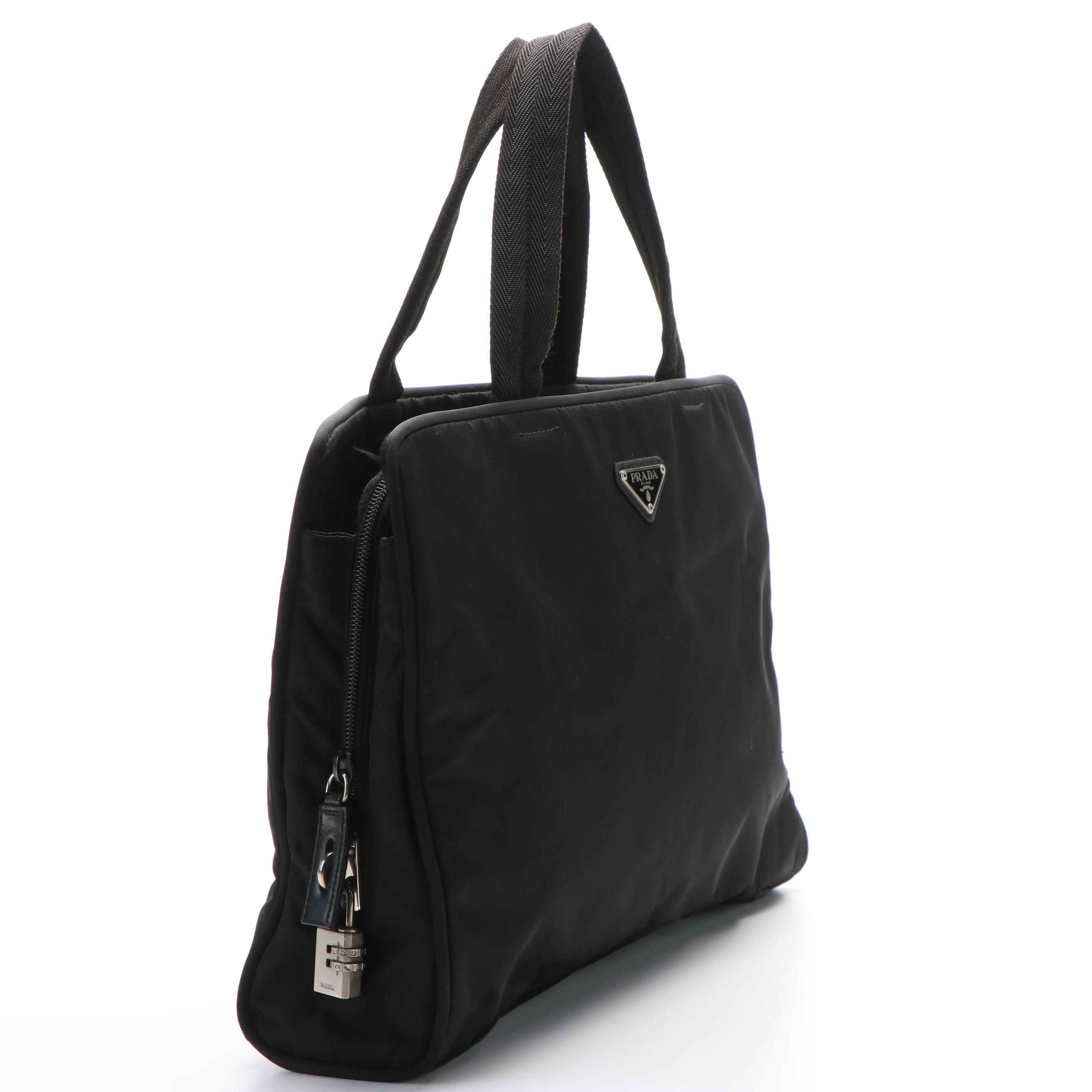 Prada Black Nylon Tessuto Sport Handbag