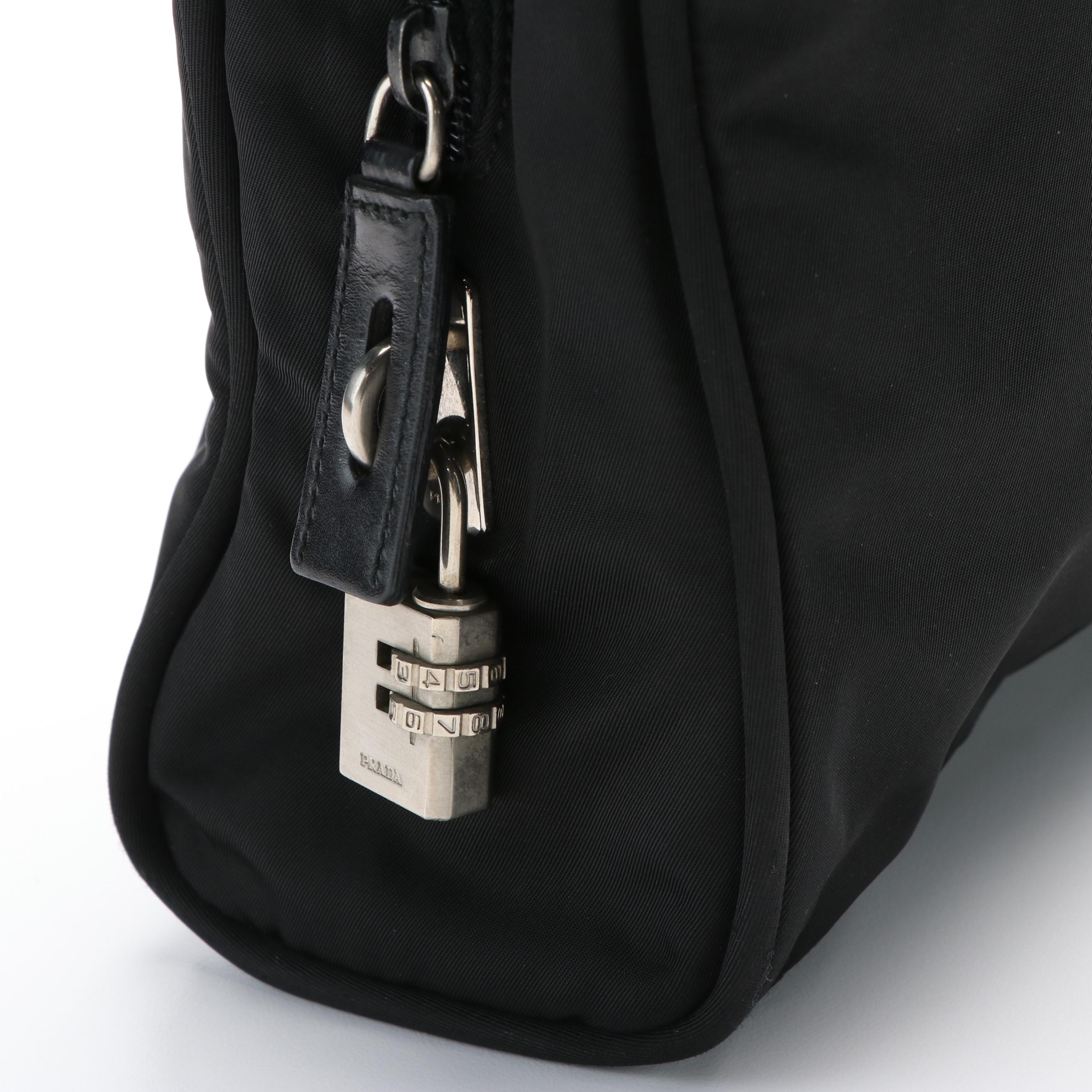 Prada Black Nylon Tessuto Sport Handbag