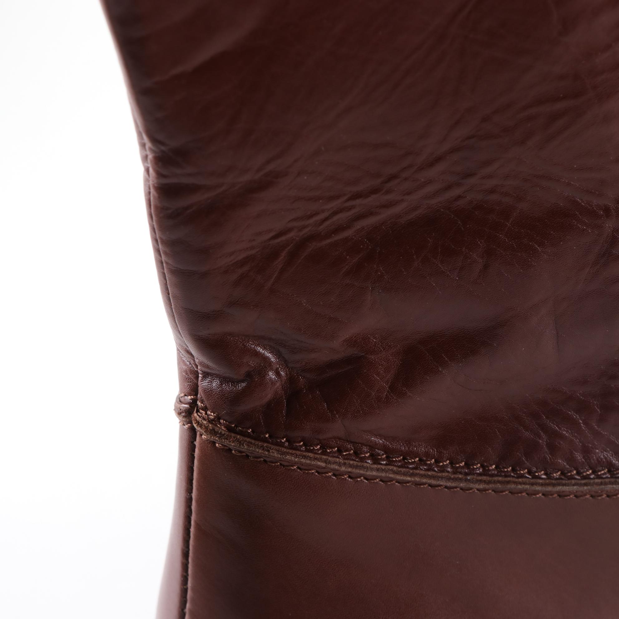 Michael Kors Brown Leather and Aquatalia Black Patent Leather Knee-High Boots