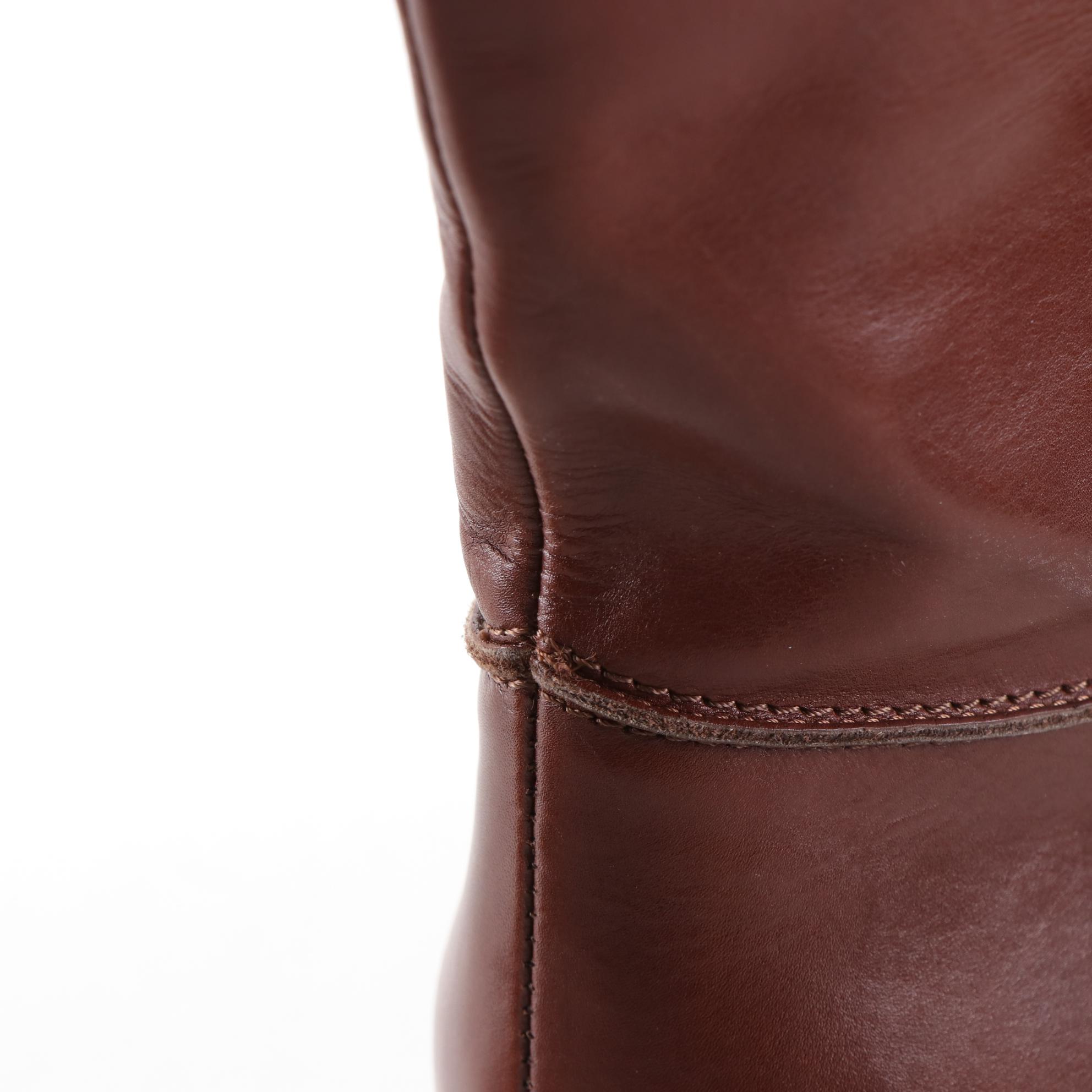 Michael Kors Brown Leather and Aquatalia Black Patent Leather Knee-High Boots