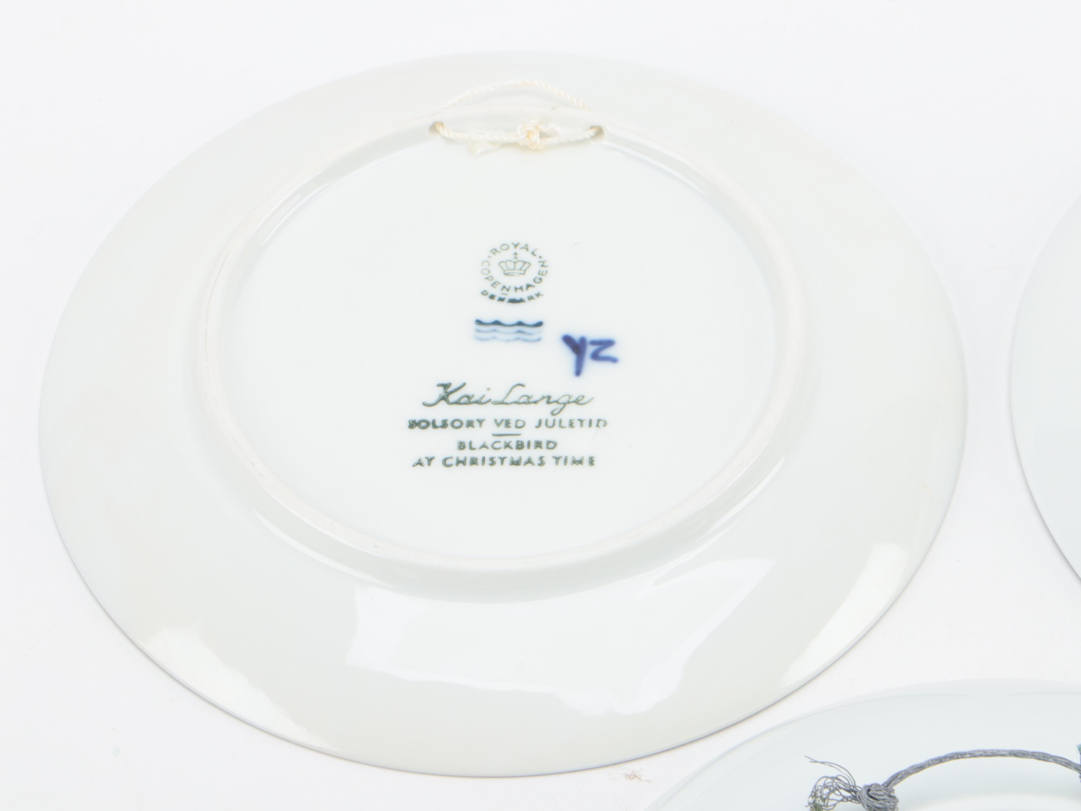 Royal Copenhagen Annual Porcelain Christmas Plates