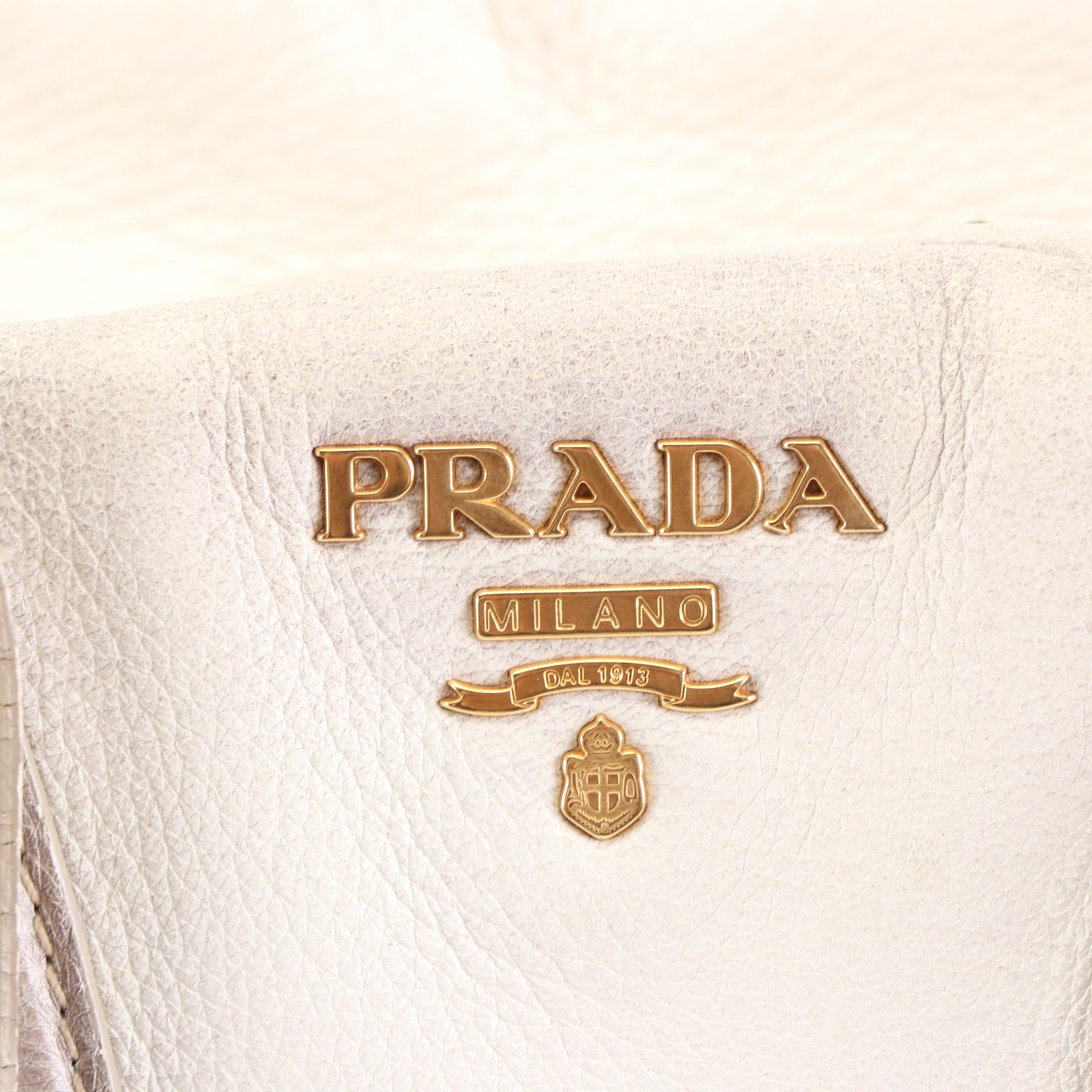 Prada Two-Way Handbag in Ombré Glacé Deerskin Leather