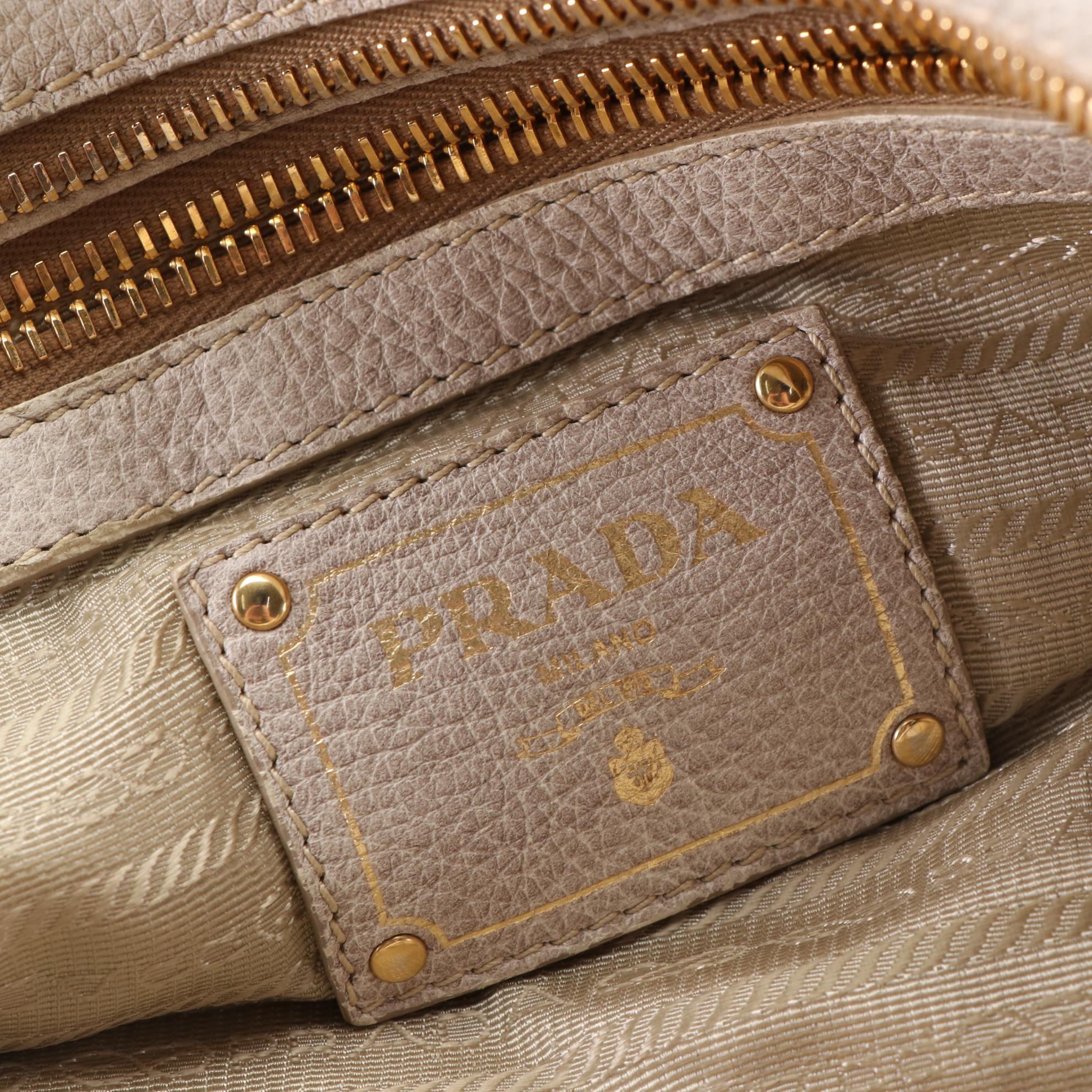 Prada Two-Way Handbag in Ombré Glacé Deerskin Leather