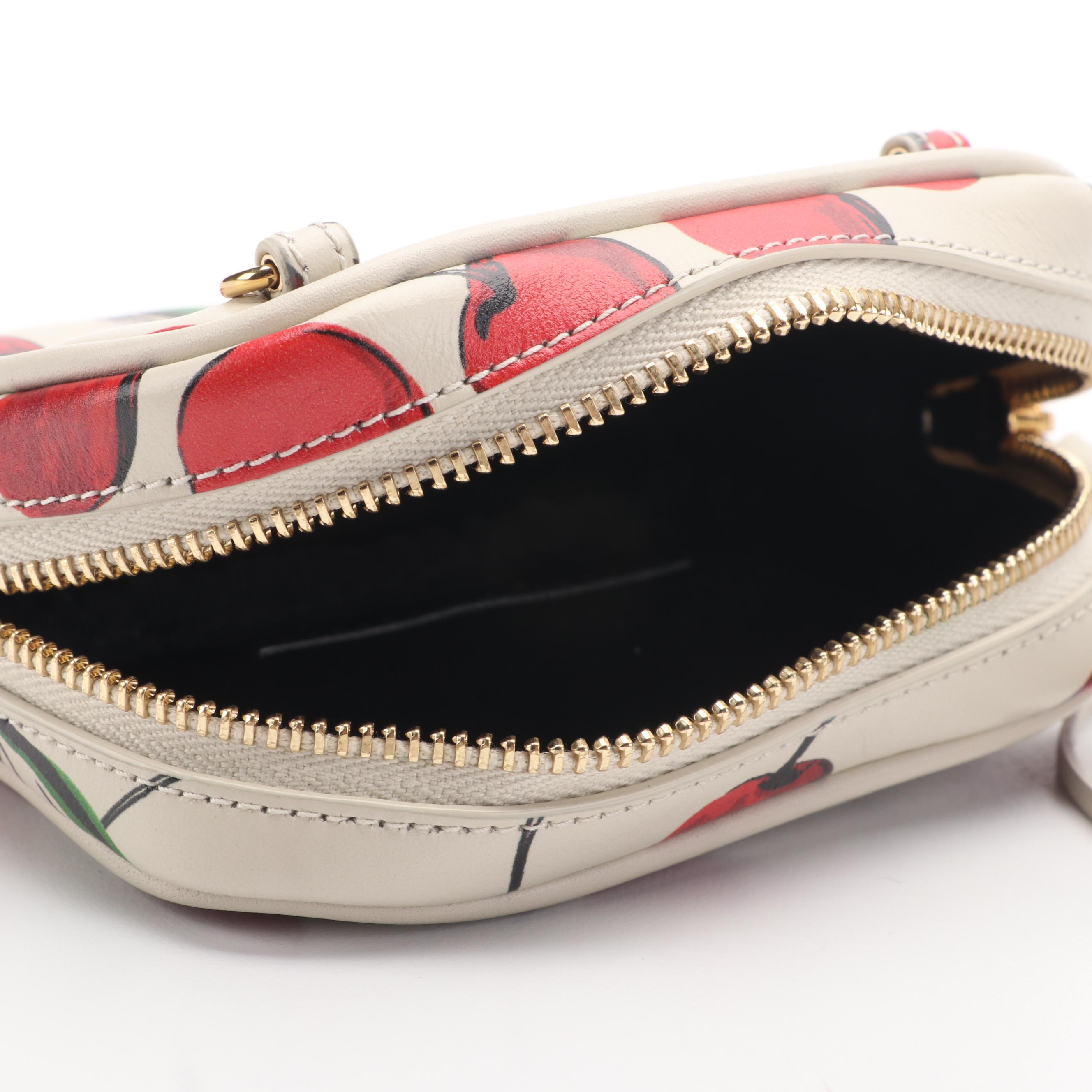 Saint Laurent Cherry Print Monogram Baby Lou Camera Bag