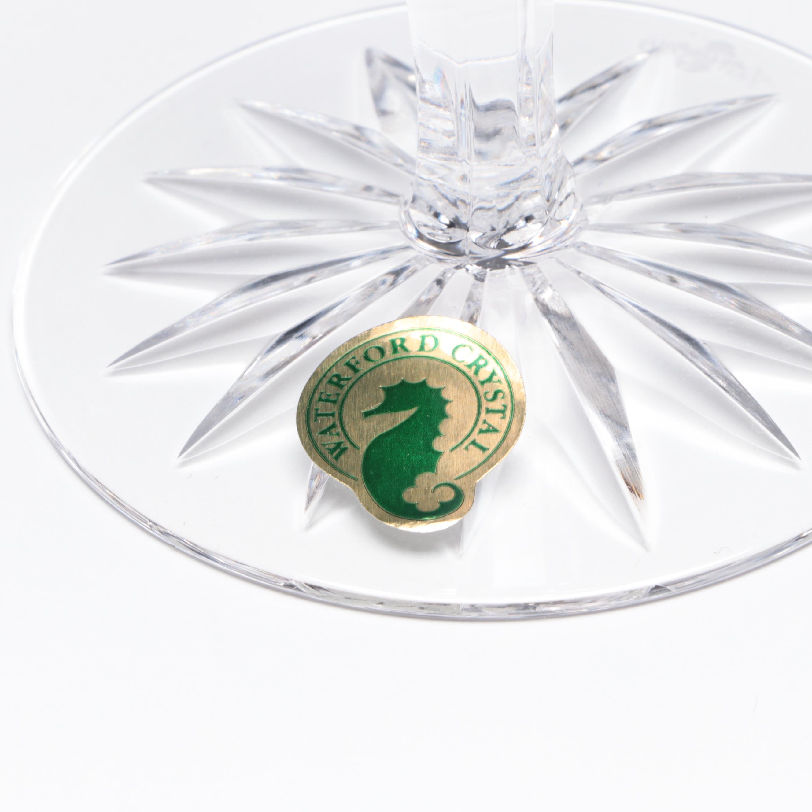 Waterford Crystal Ruby Cut to Clear Clarendon Hock Wine Glasses