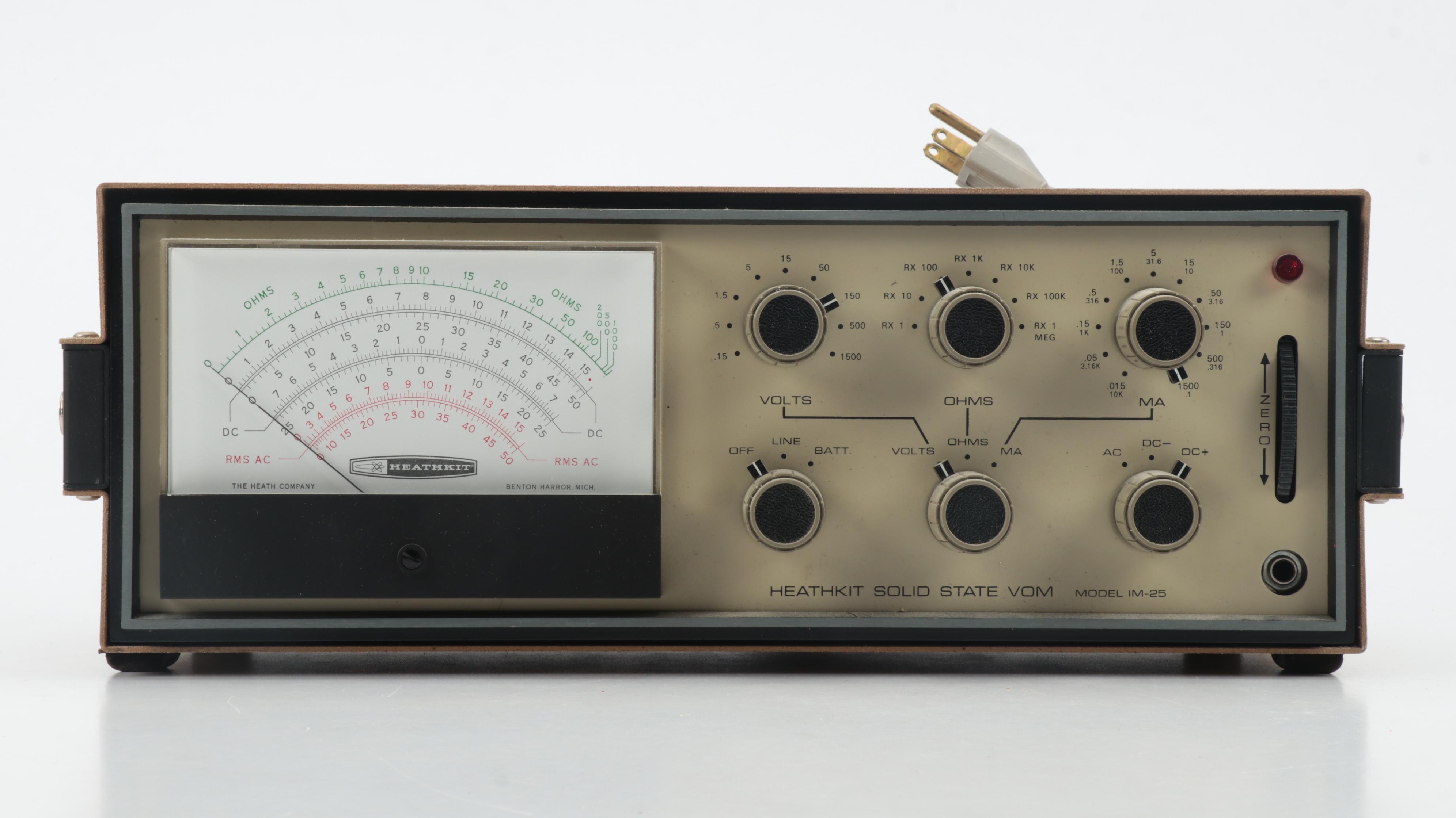 Heathkit Model IM-25 Solid State VOM and IO-101 Vectorscope