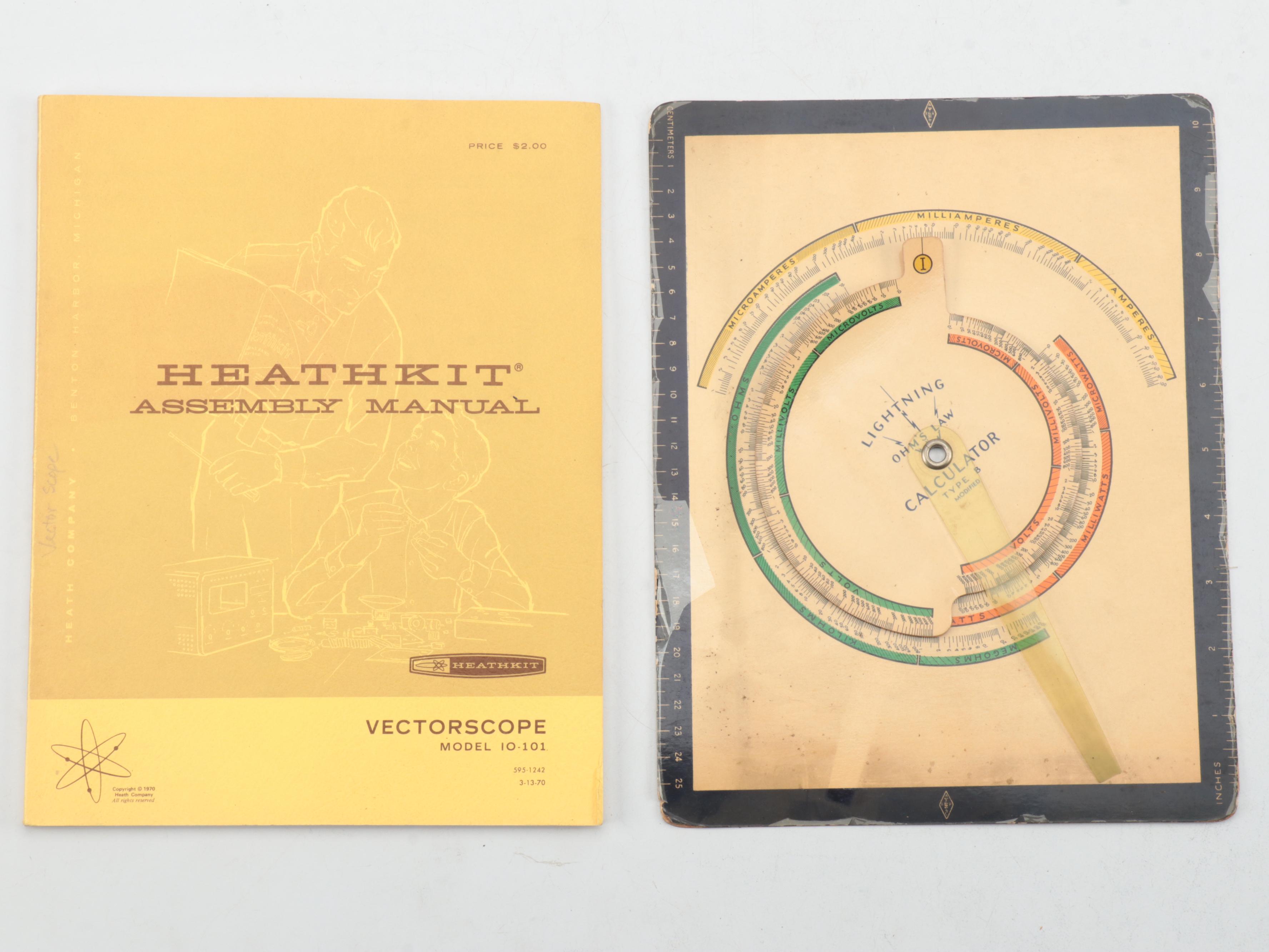 Heathkit Model IM-25 Solid State VOM and IO-101 Vectorscope