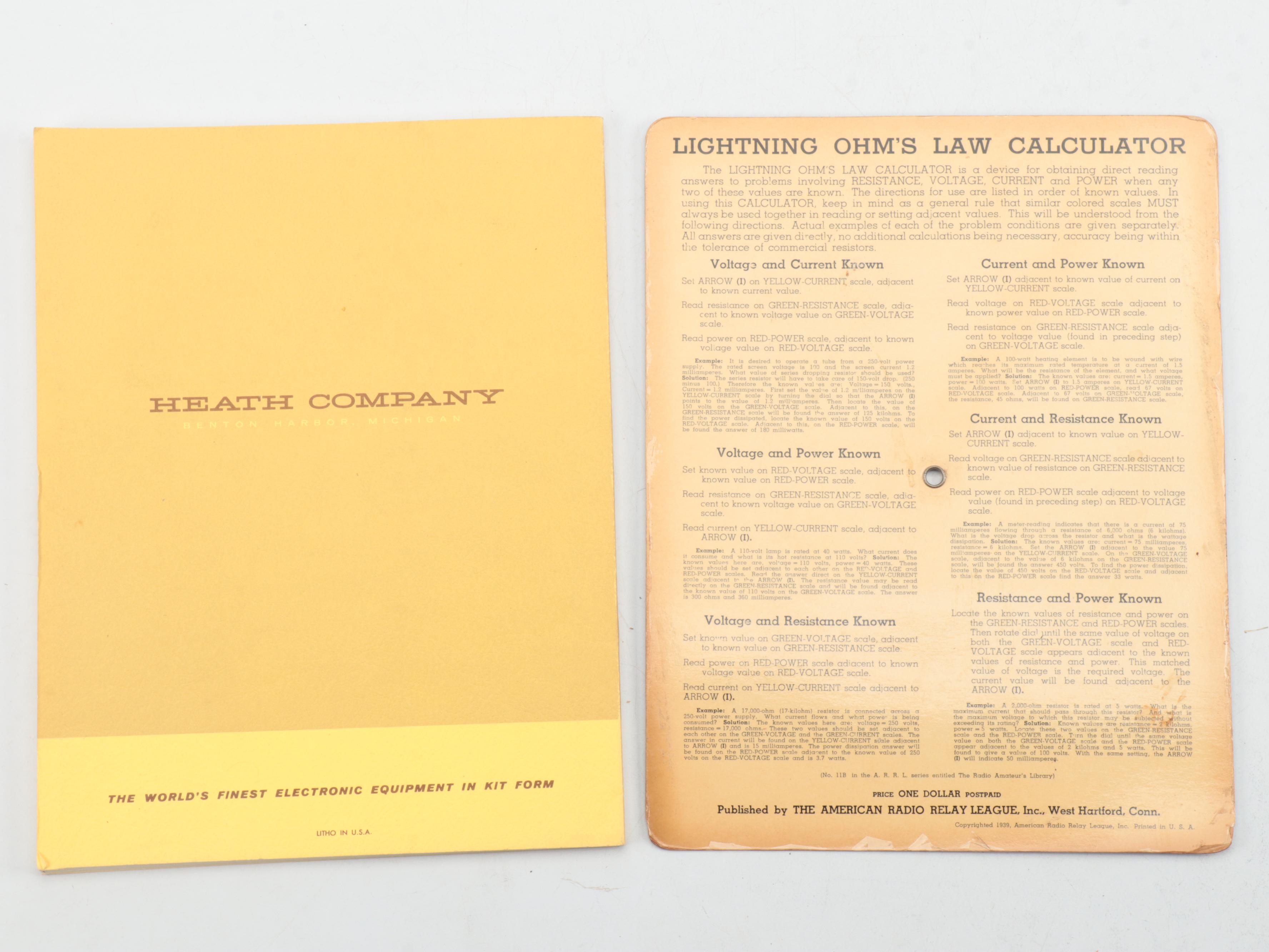 Heathkit Model IM-25 Solid State VOM and IO-101 Vectorscope