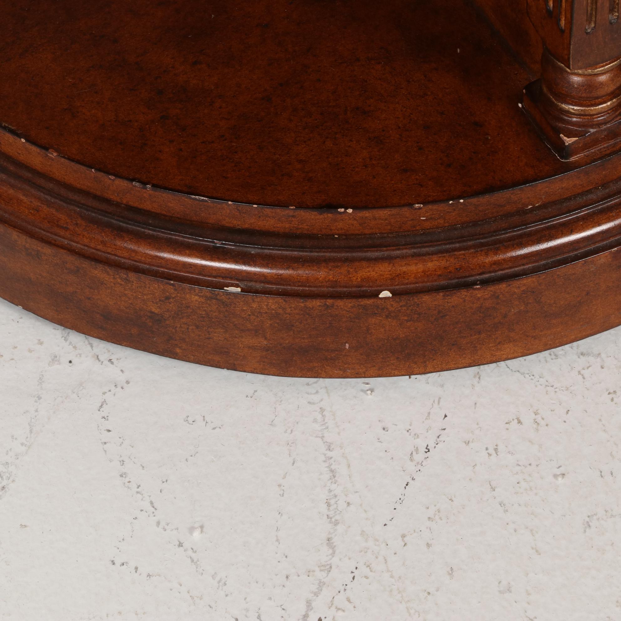 Pair of Rotating Round Bookshelf Side Tables, 21st Century