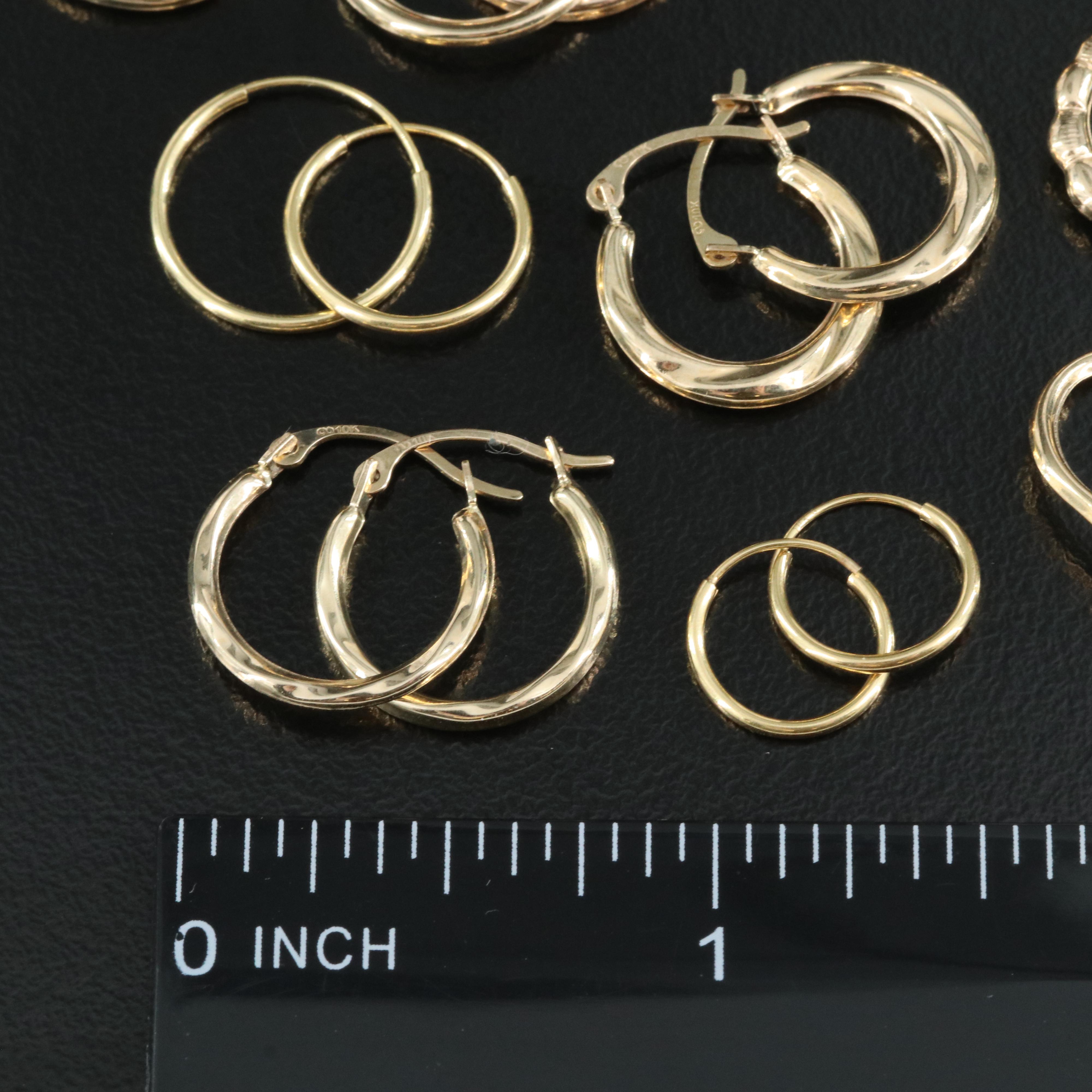 10K Hoop Earrings