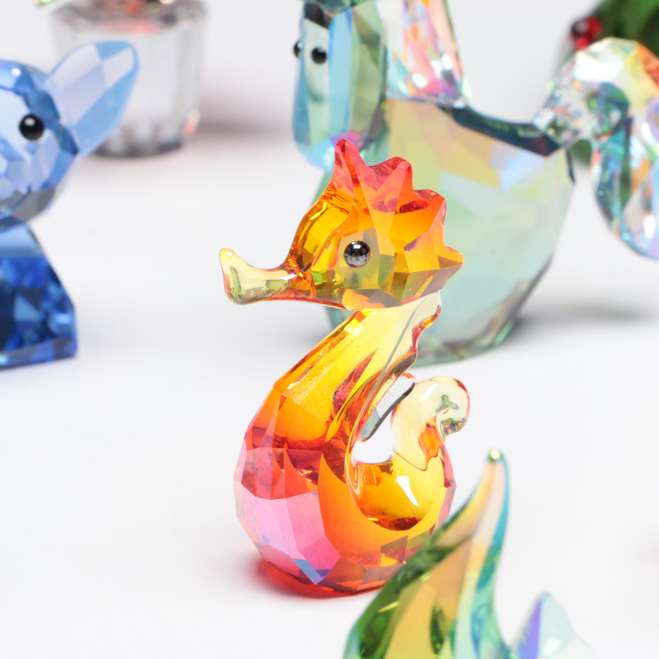 Swarovski and Other Colored Crystal  Figurines