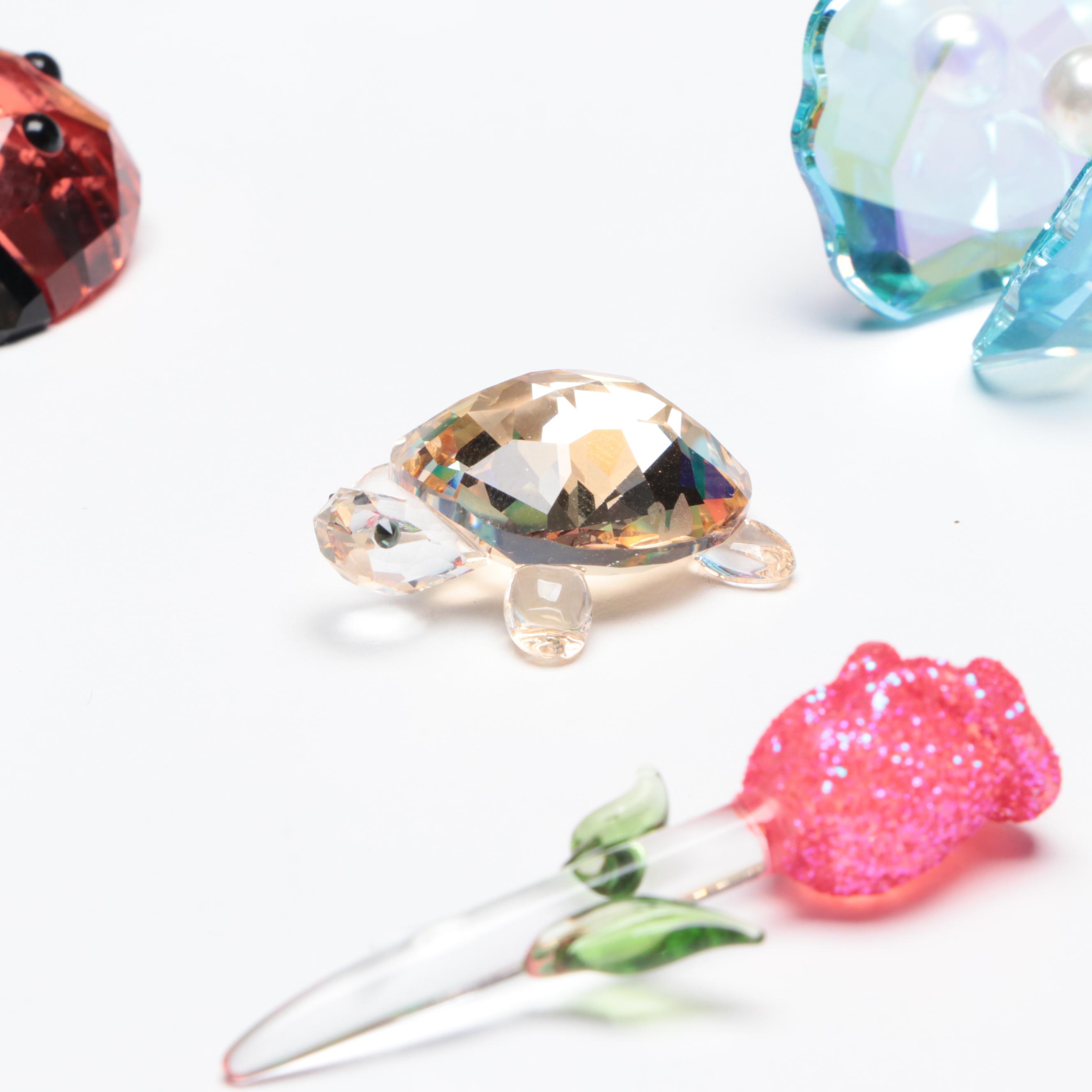 Swarovski and Other Colored Crystal  Figurines