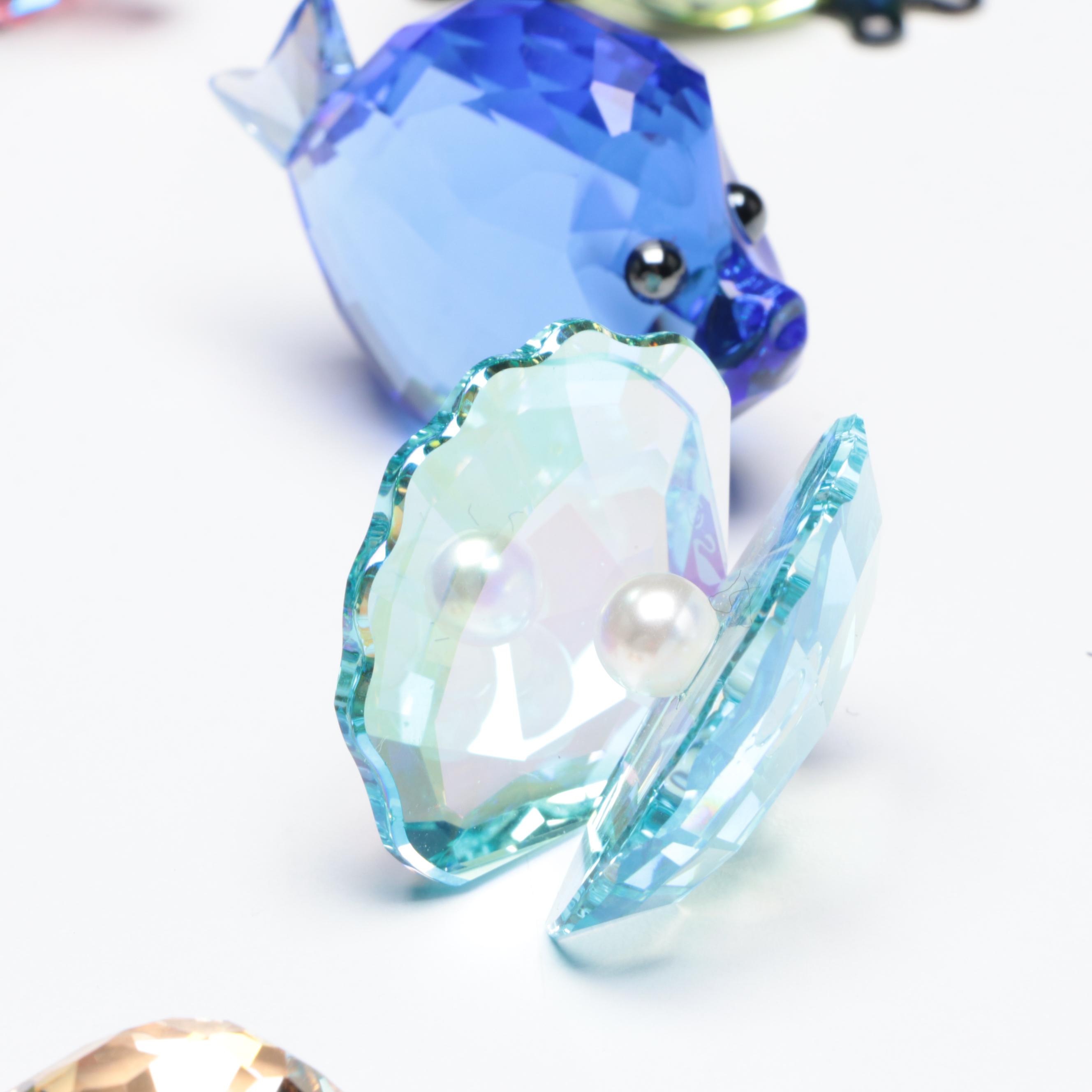 Swarovski and Other Colored Crystal  Figurines