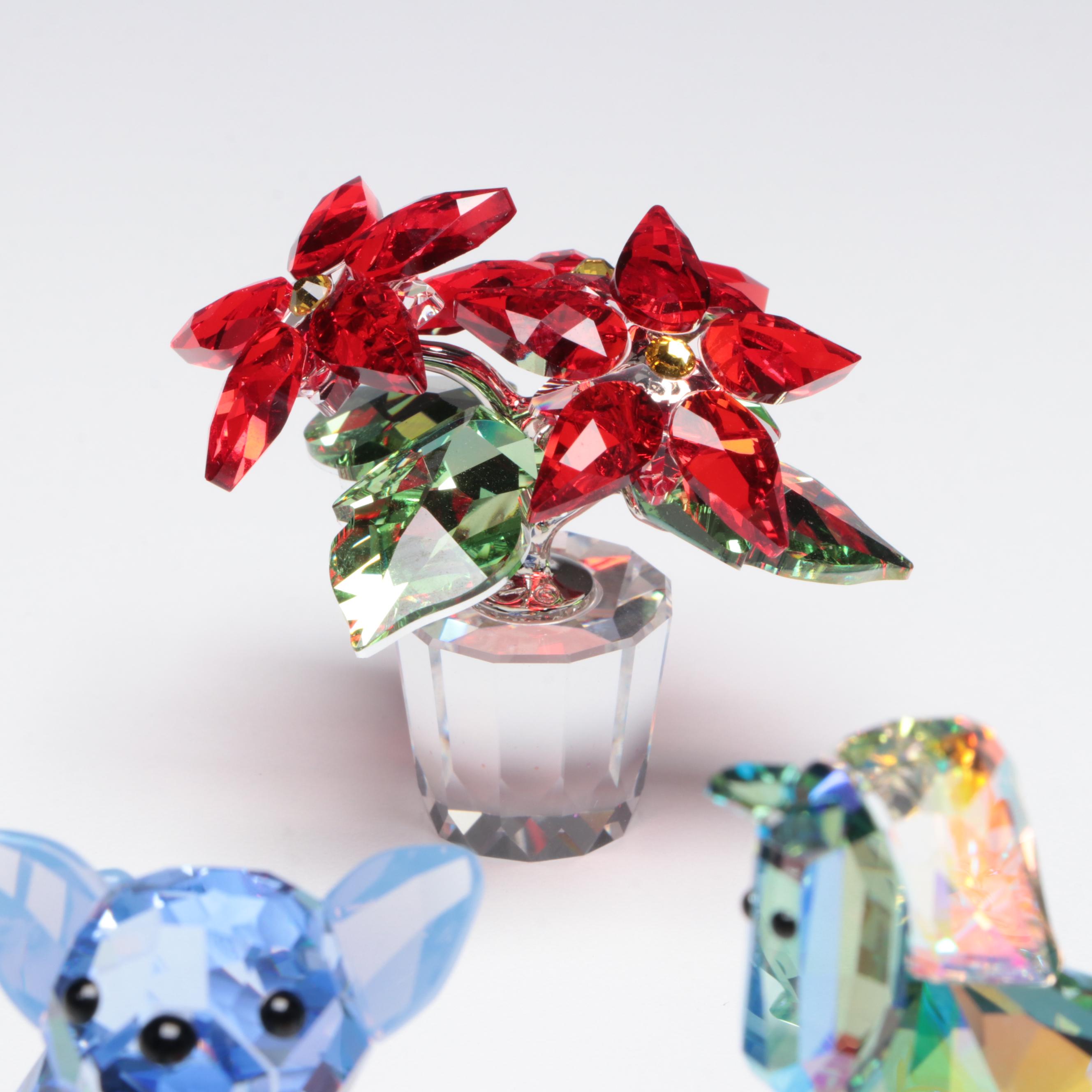 Swarovski and Other Colored Crystal  Figurines