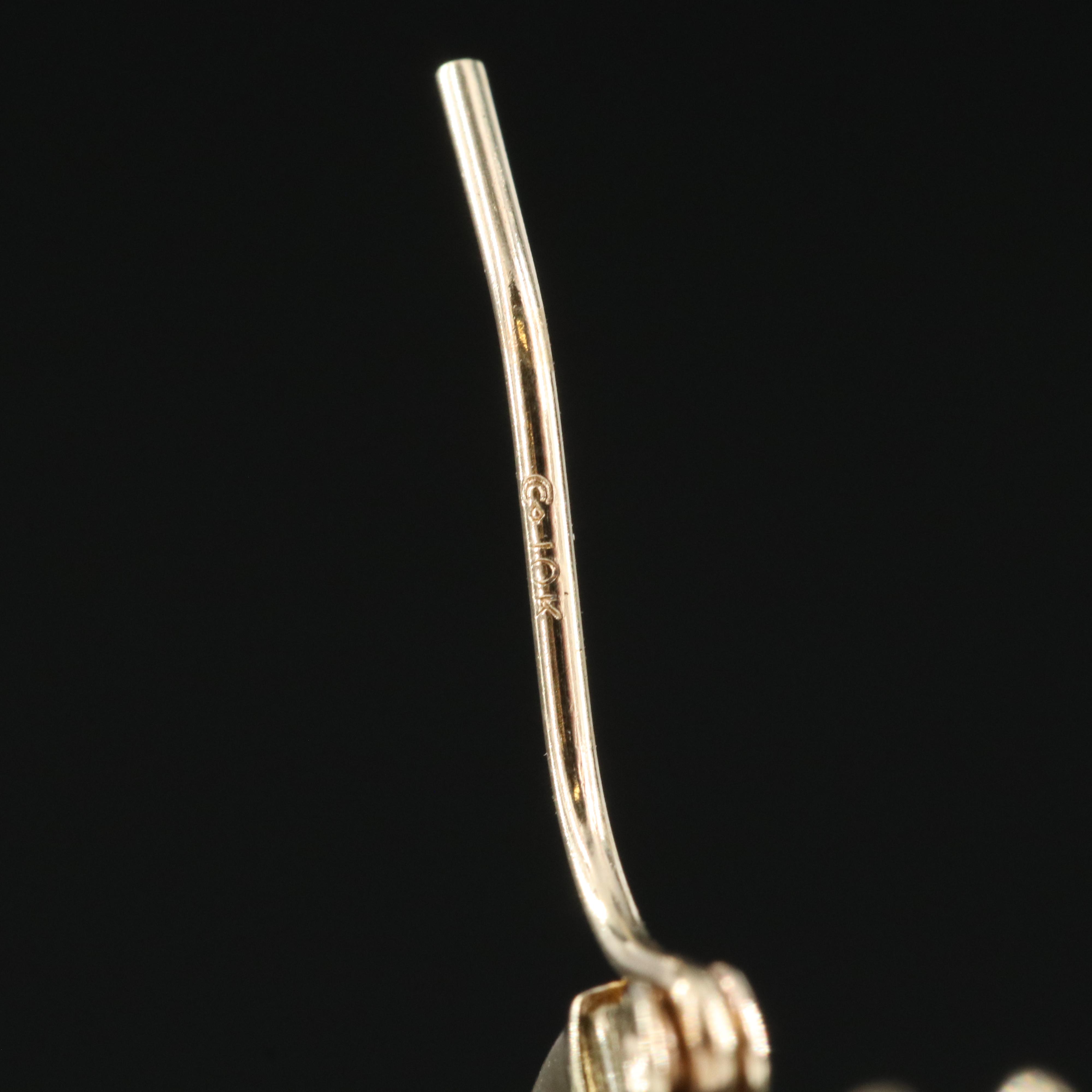 10K Elongated Hoop Earrings