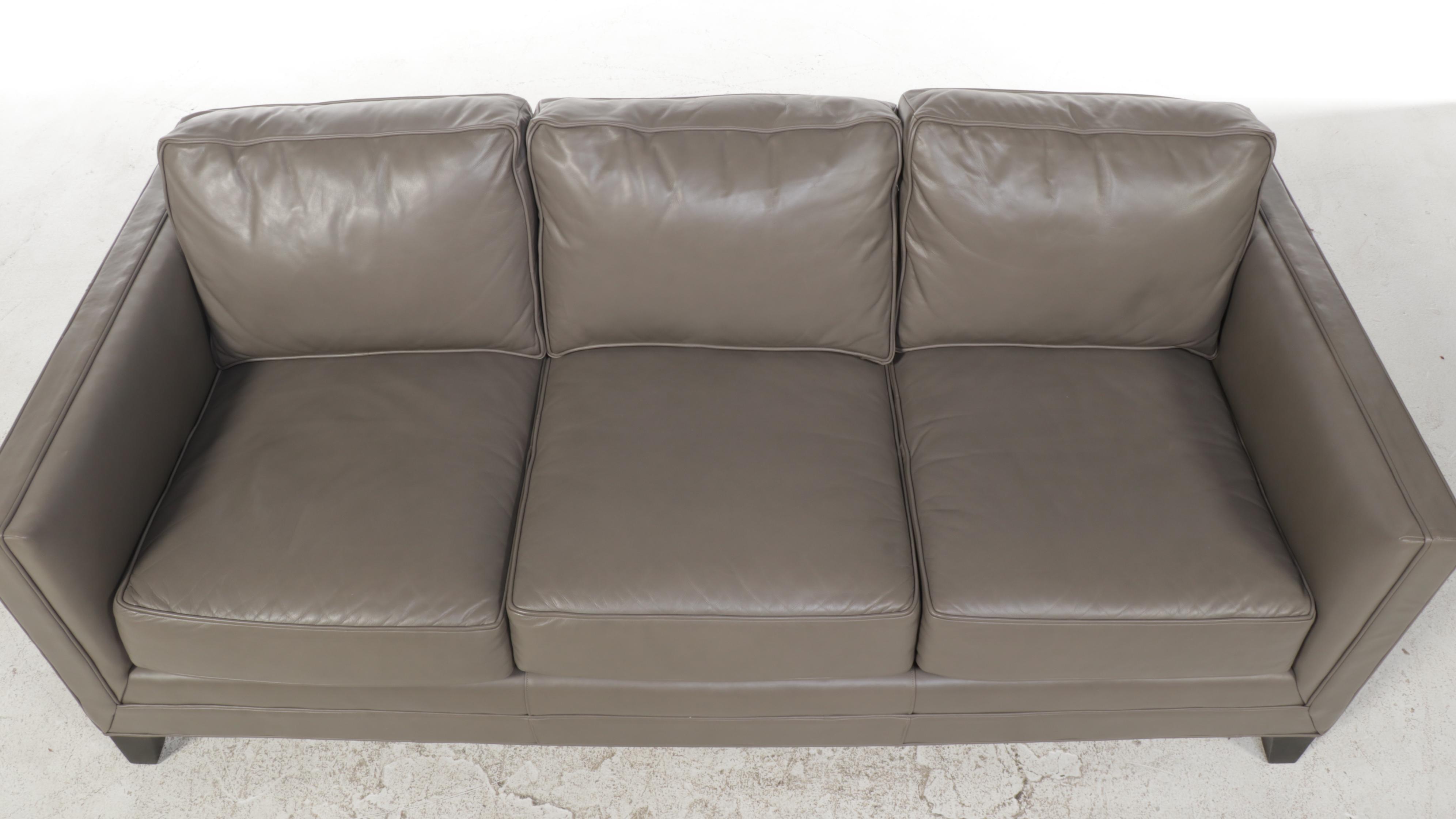 Mitchell Gold + Bob Williams Leather Upholstered Sofa