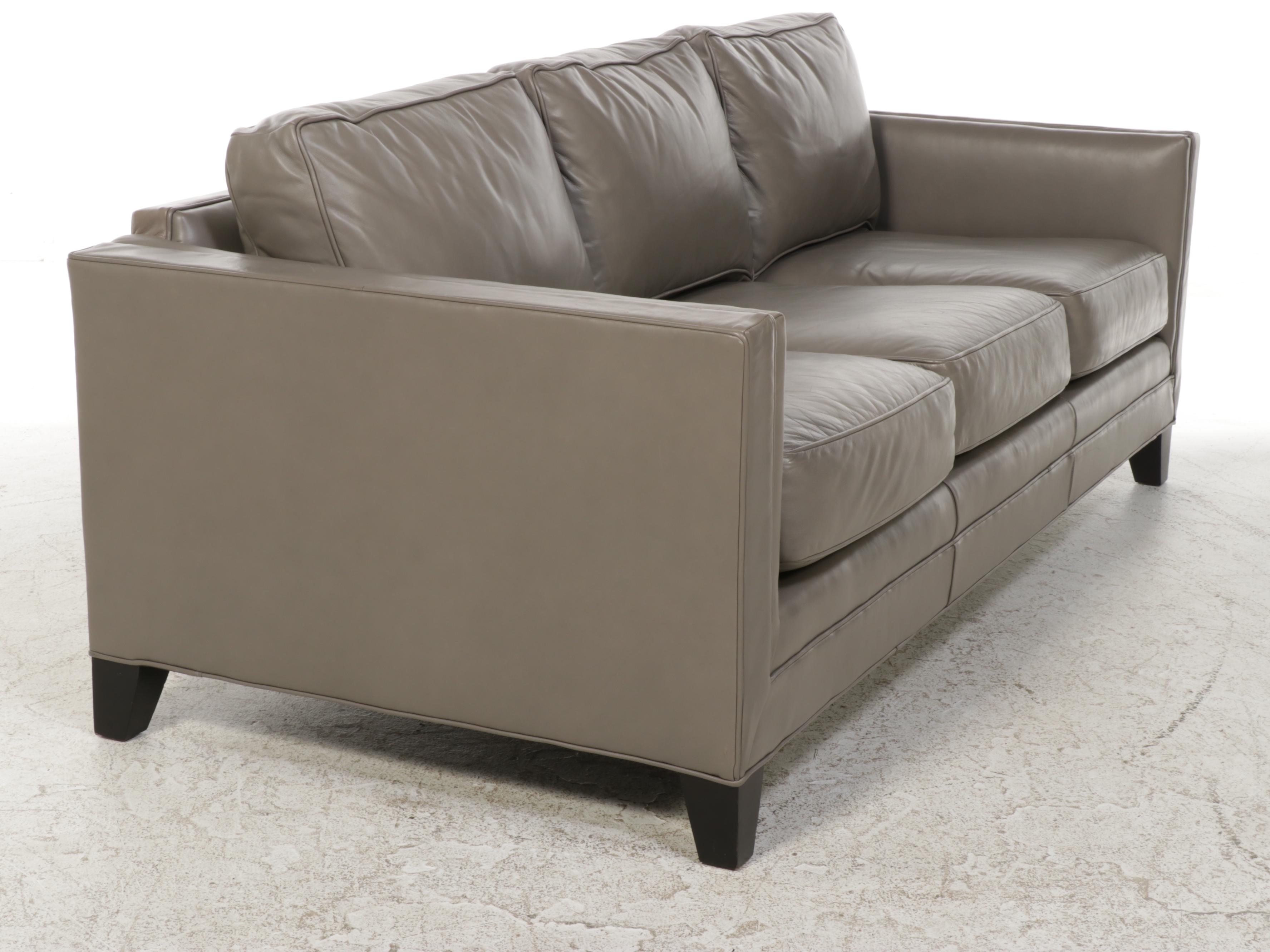 Mitchell Gold + Bob Williams Leather Upholstered Sofa