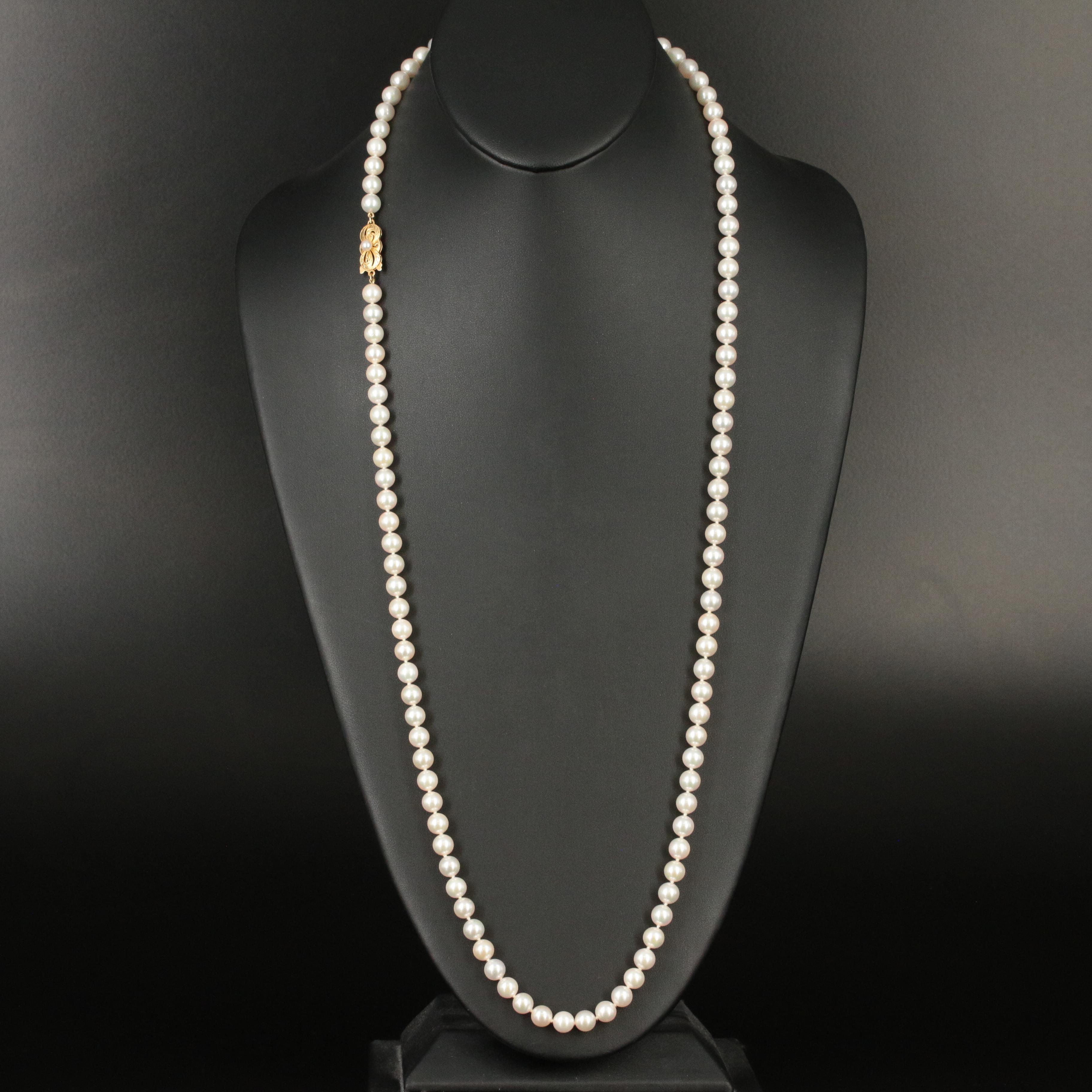 Mikimoto Pearl Necklace with 18K Clasp