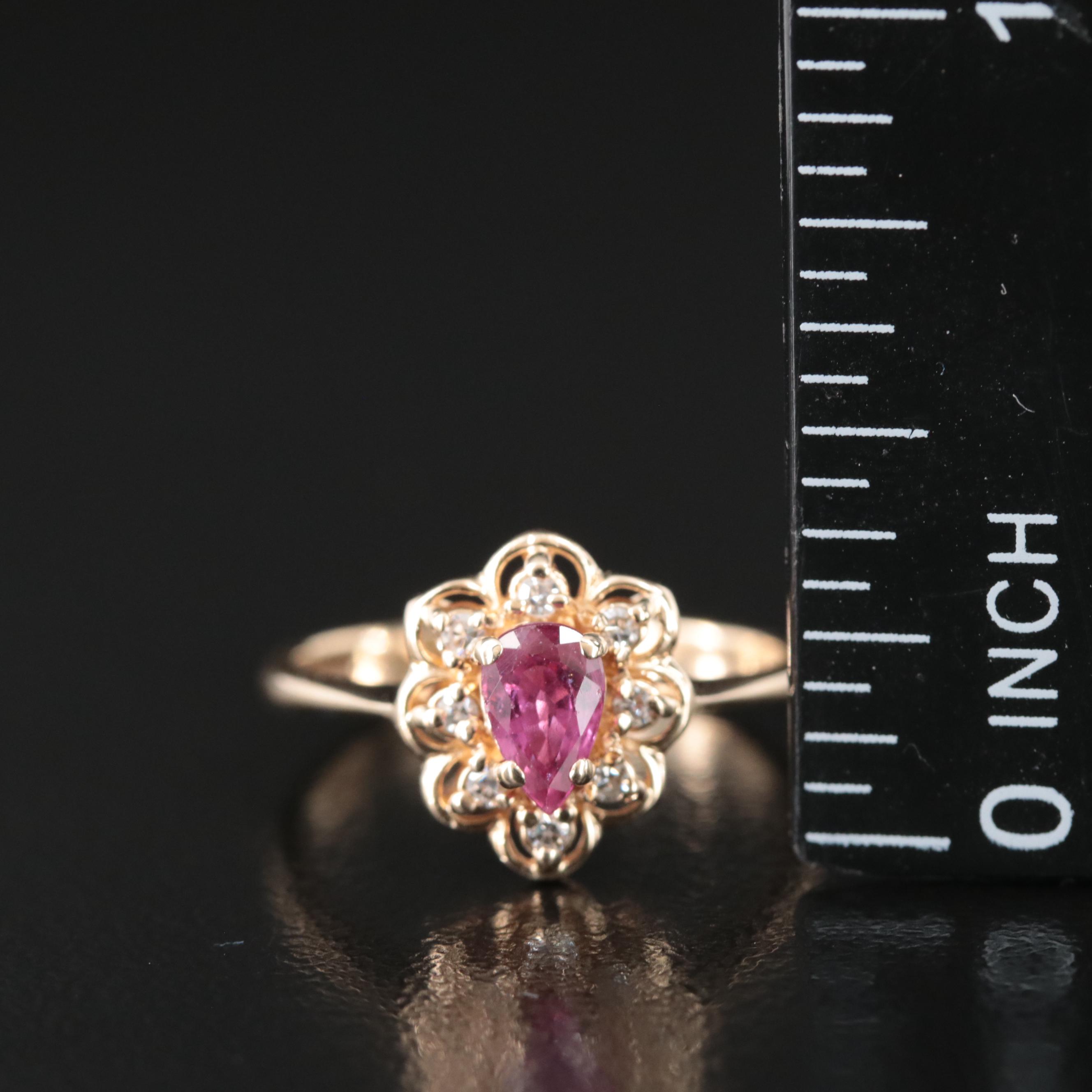 14K Ruby and Diamond Ring