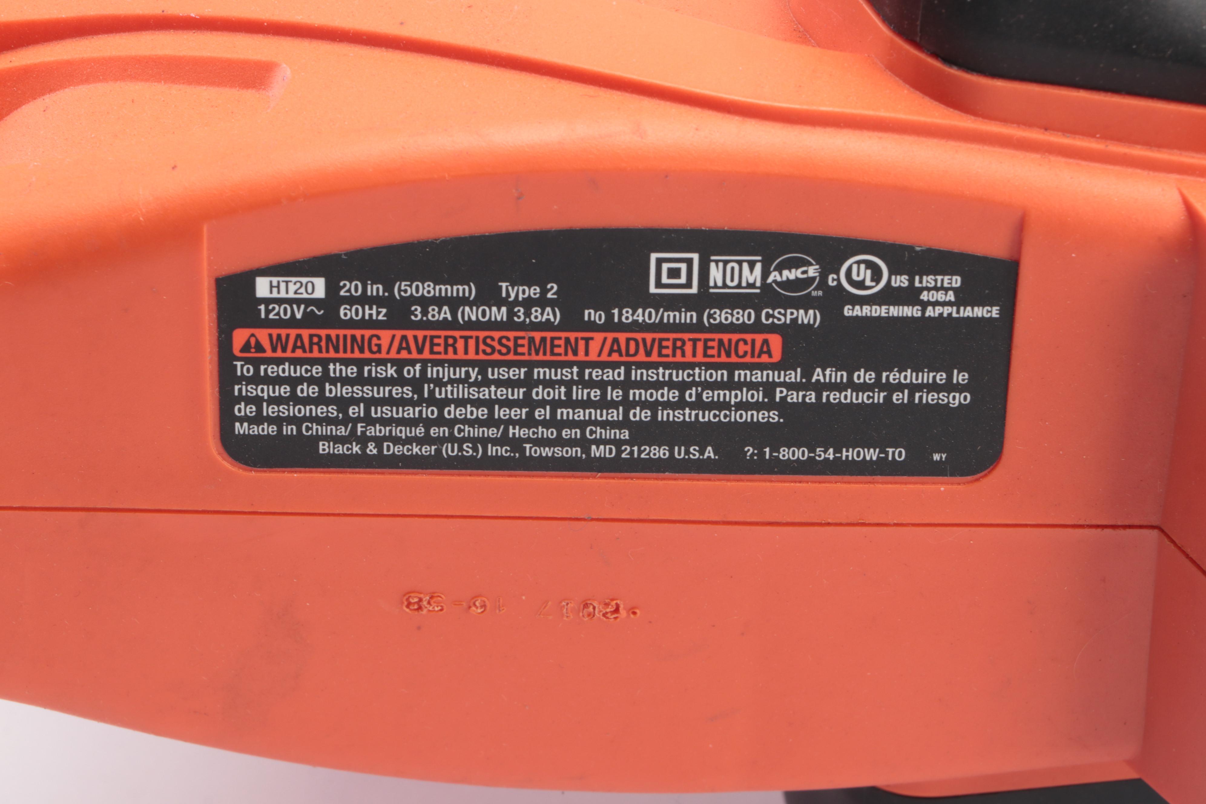 Black+Decker Hedge Trimmer, Cordless Drill, and Smart Driver