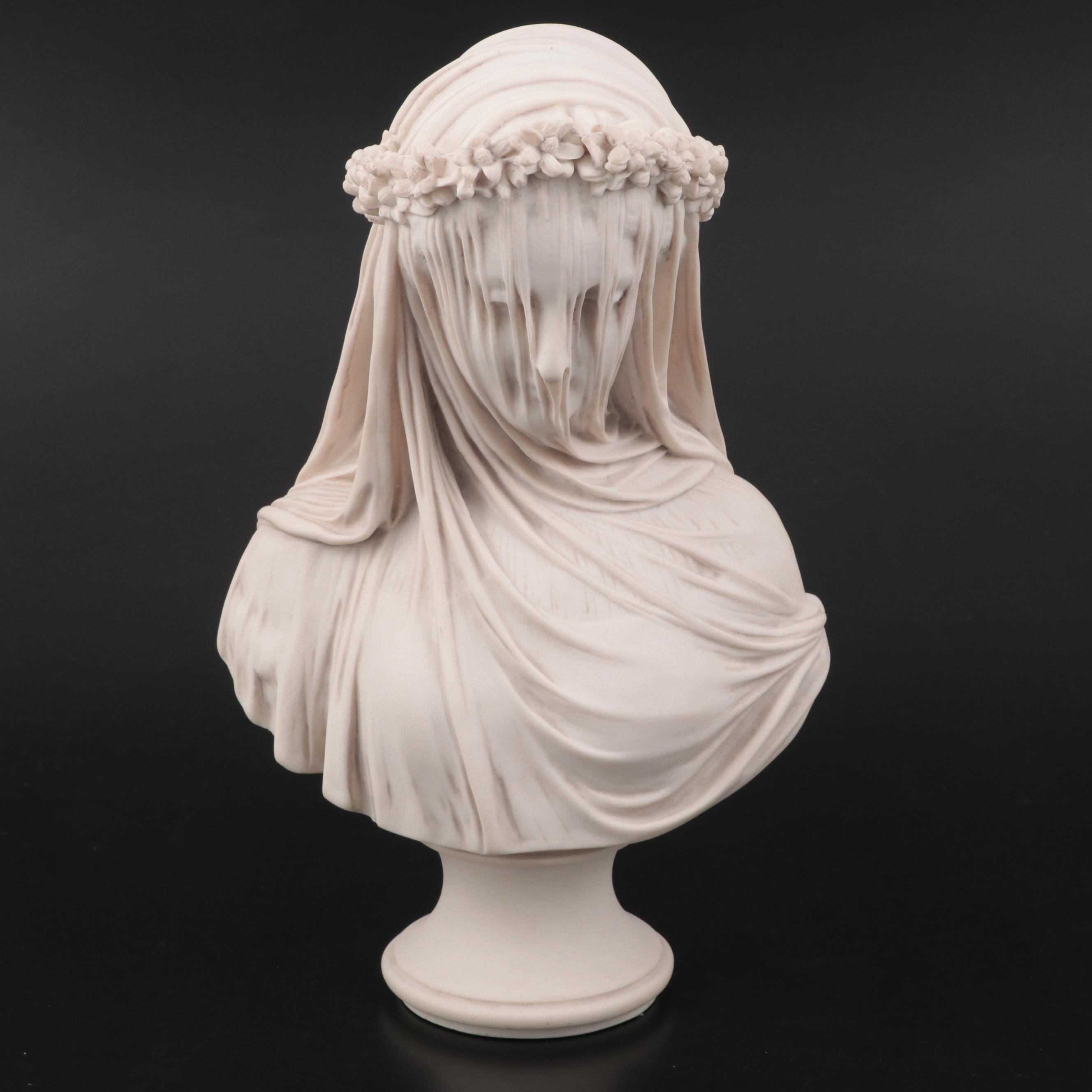 Sculptured Arts Studio Composite Marble "Veiled Lady" Bust | EBTH