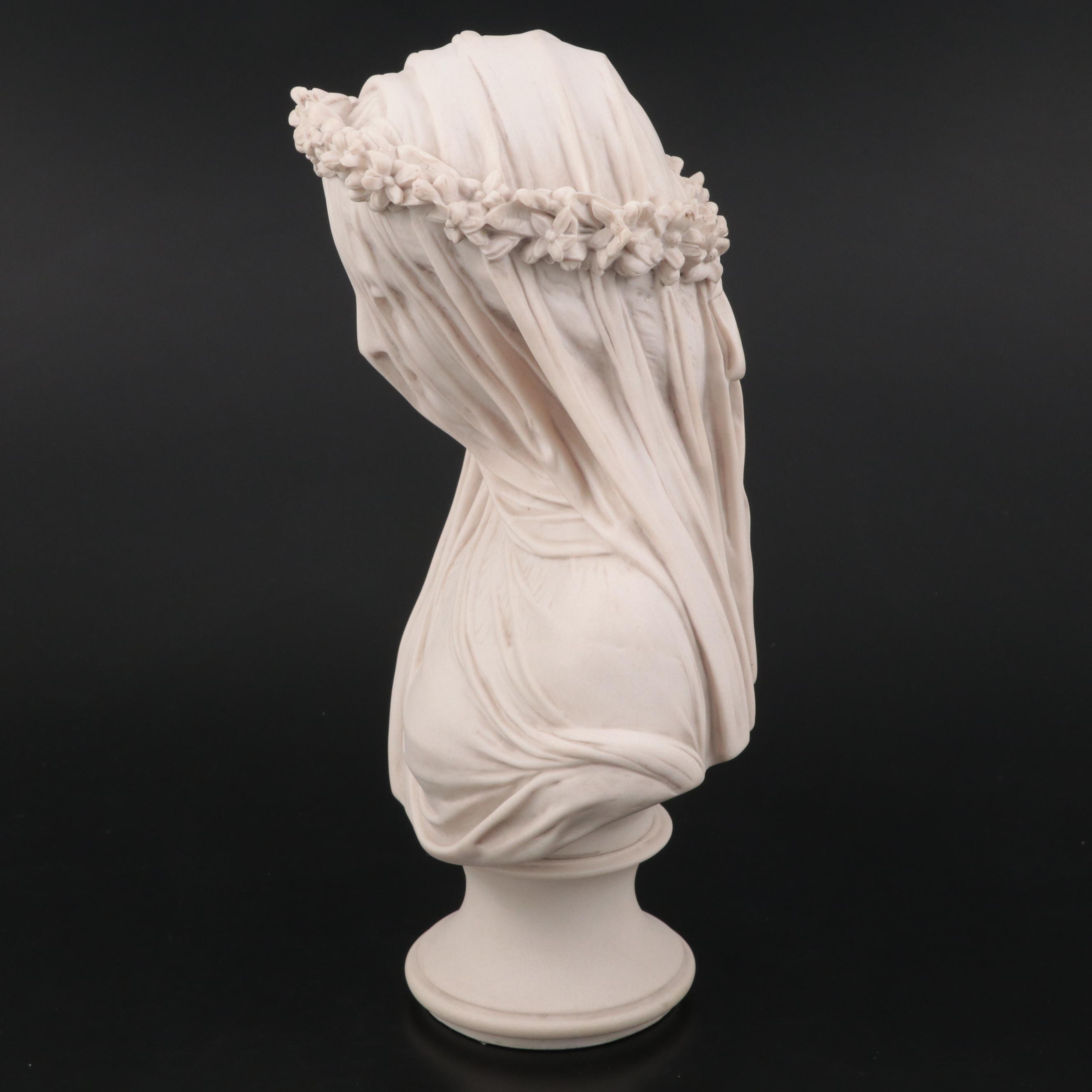 Sculptured Arts Studio Composite Marble "Veiled Lady" Bust