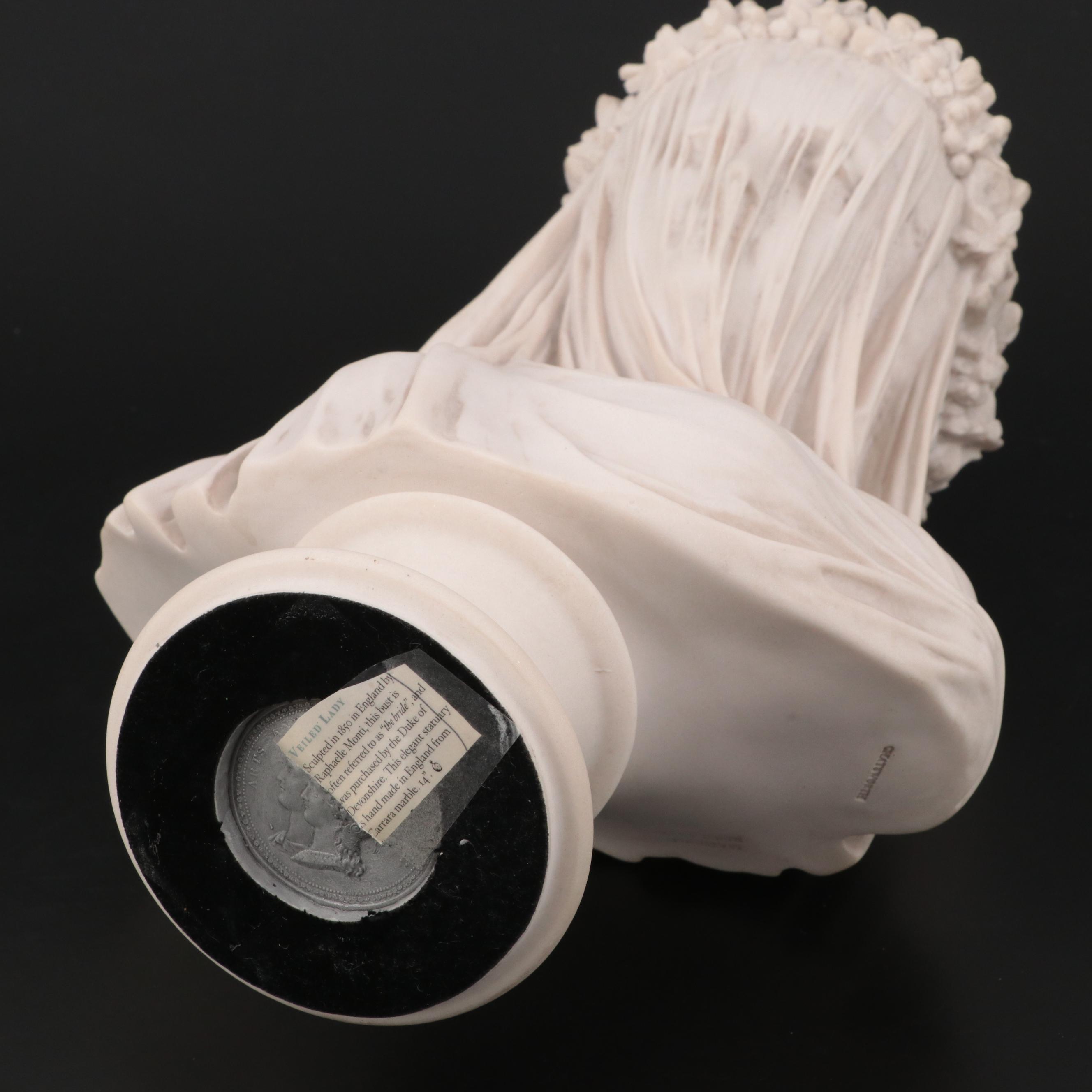 Sculptured Arts Studio Composite Marble "Veiled Lady" Bust