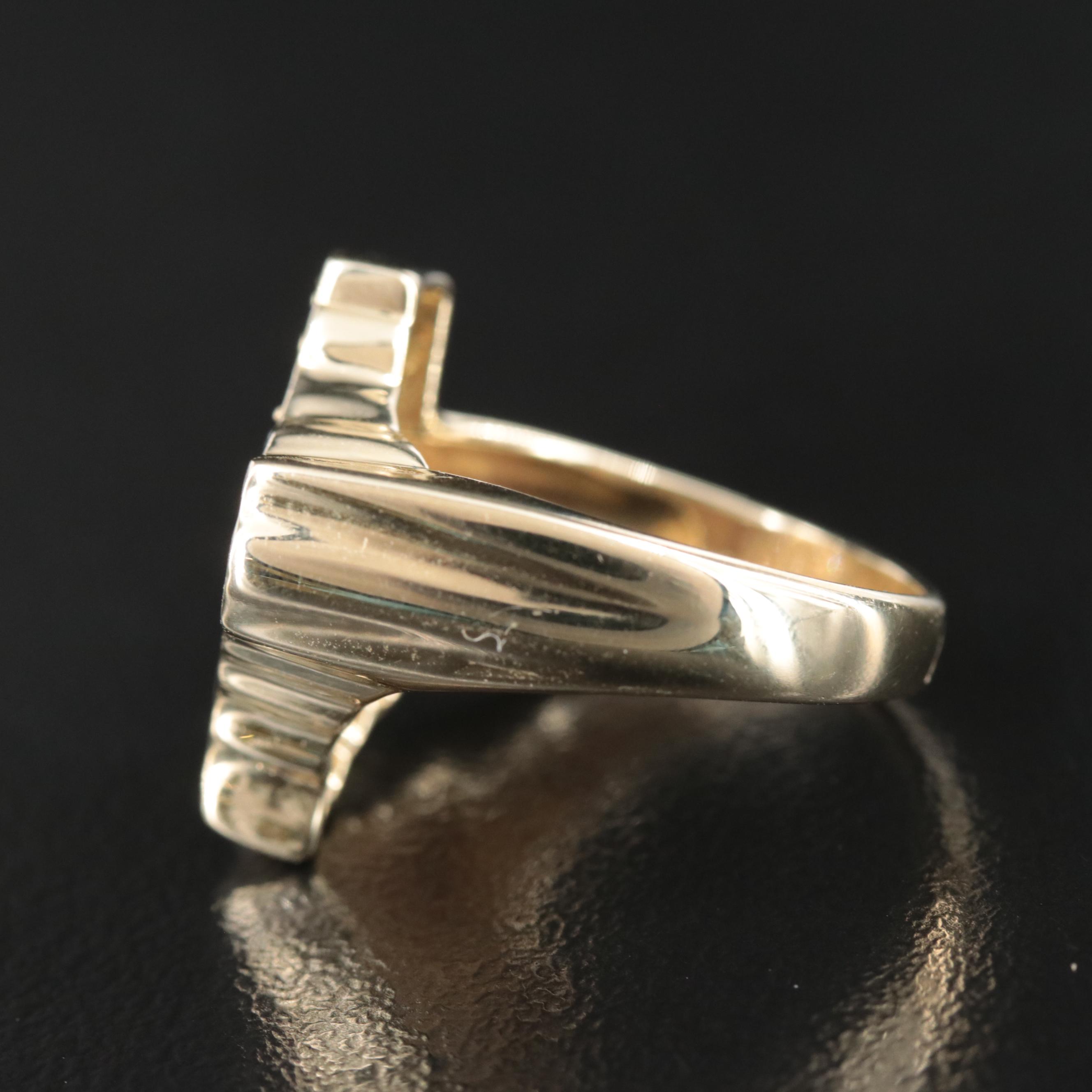 14K 0.65 CTW Diamond State of Texas Ring