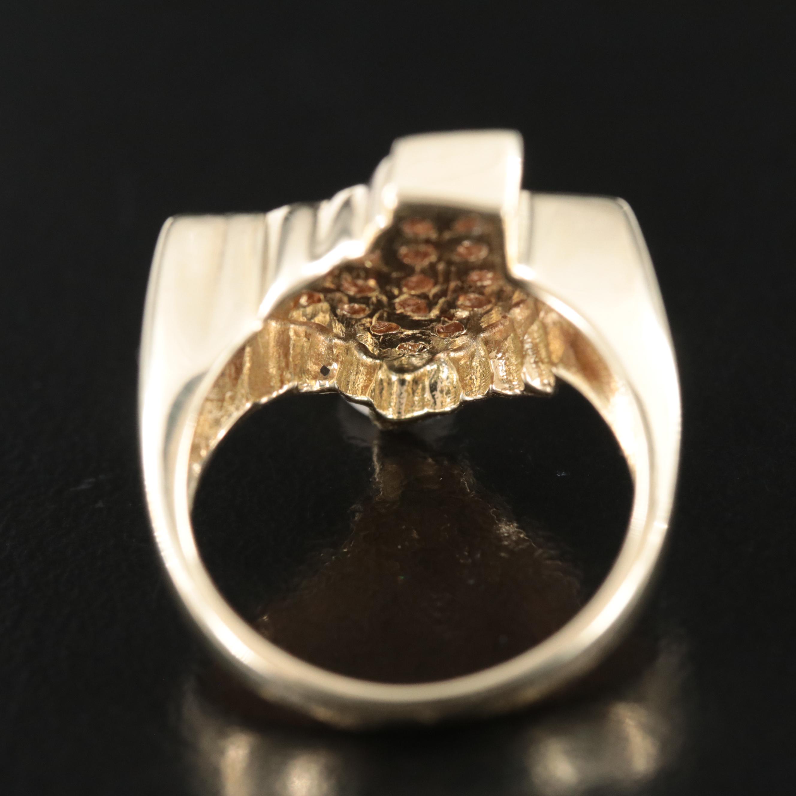 14K 0.65 CTW Diamond State of Texas Ring