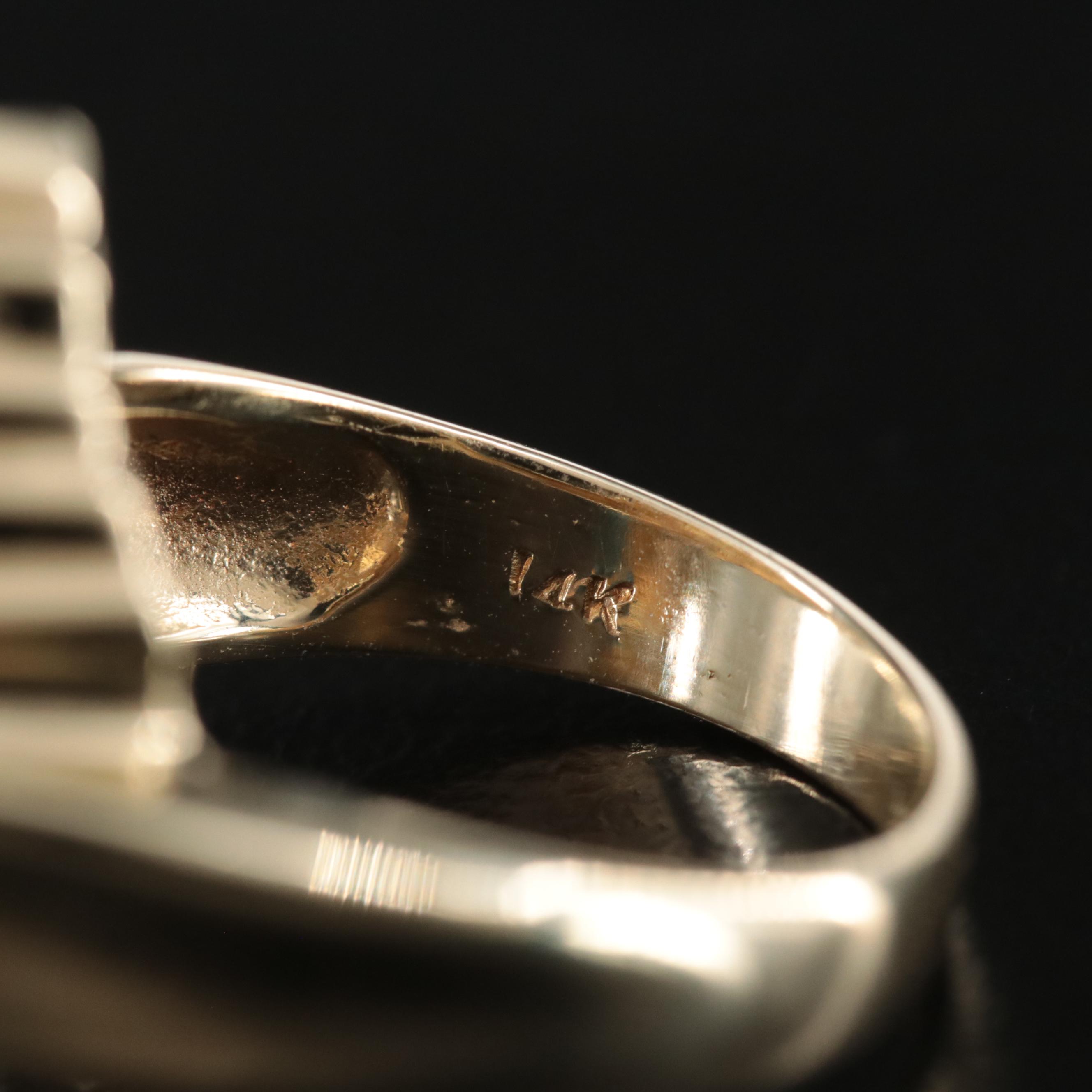 14K 0.65 CTW Diamond State of Texas Ring