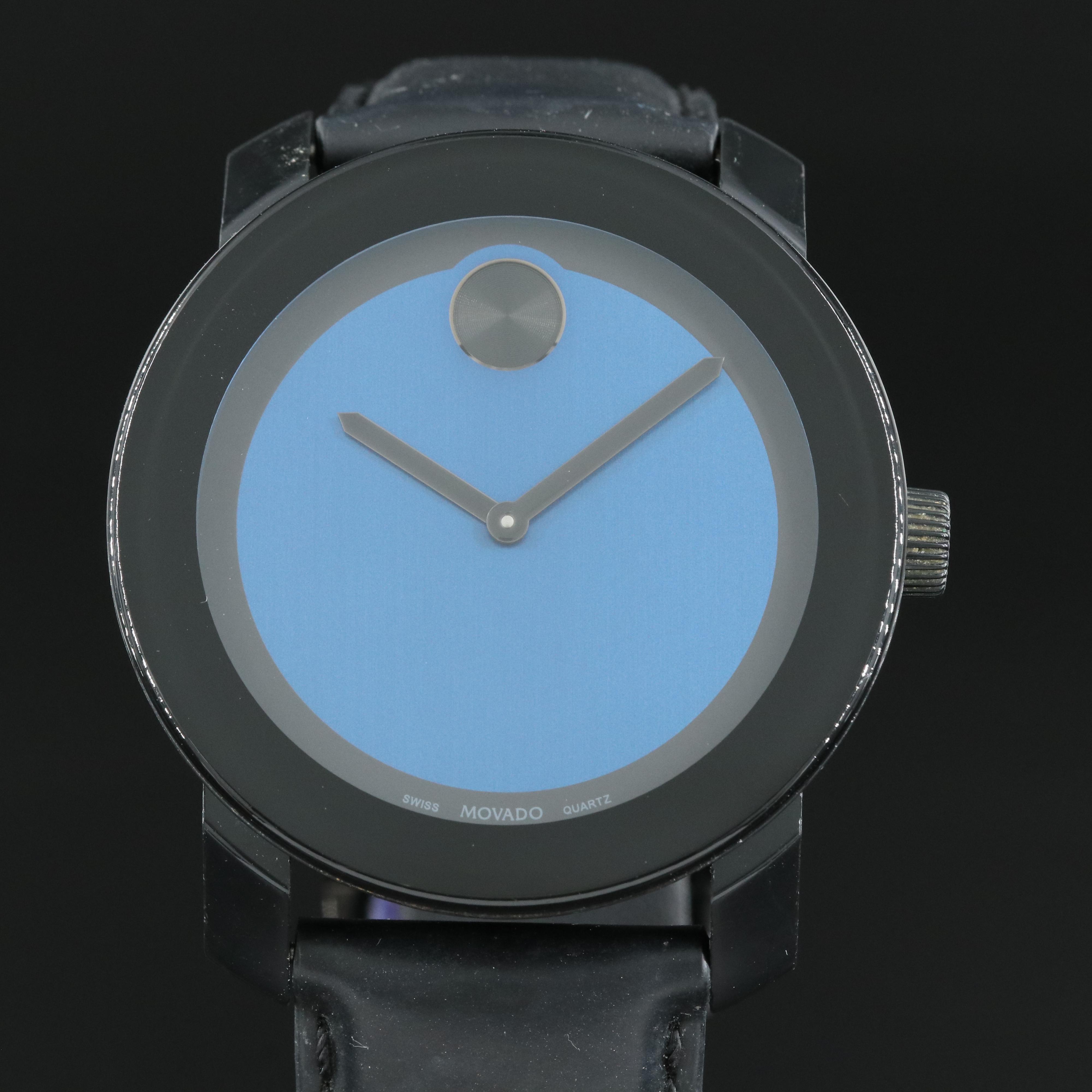 Movado Bold Blue Dial Quartz Watch