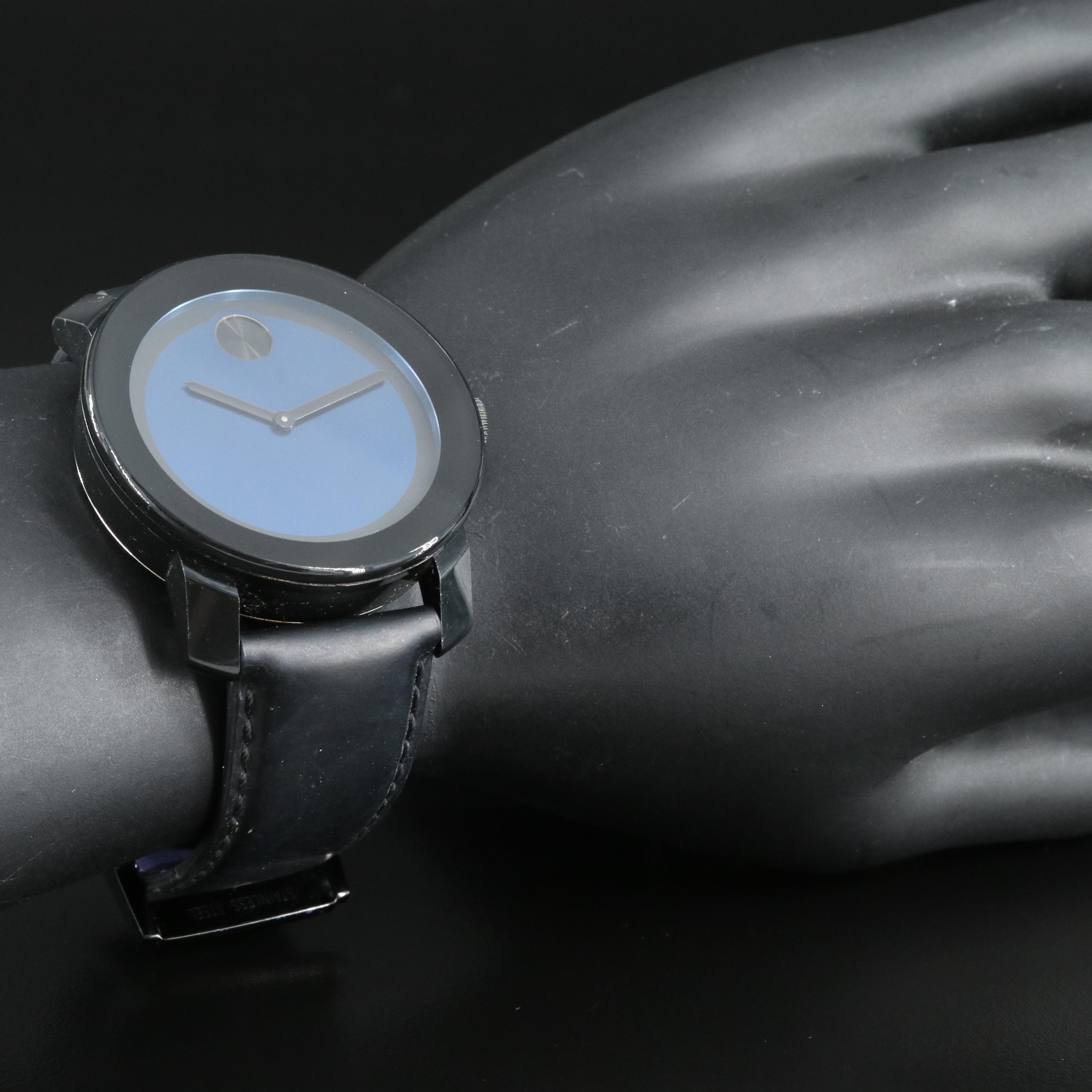 Movado Bold Blue Dial Quartz Watch