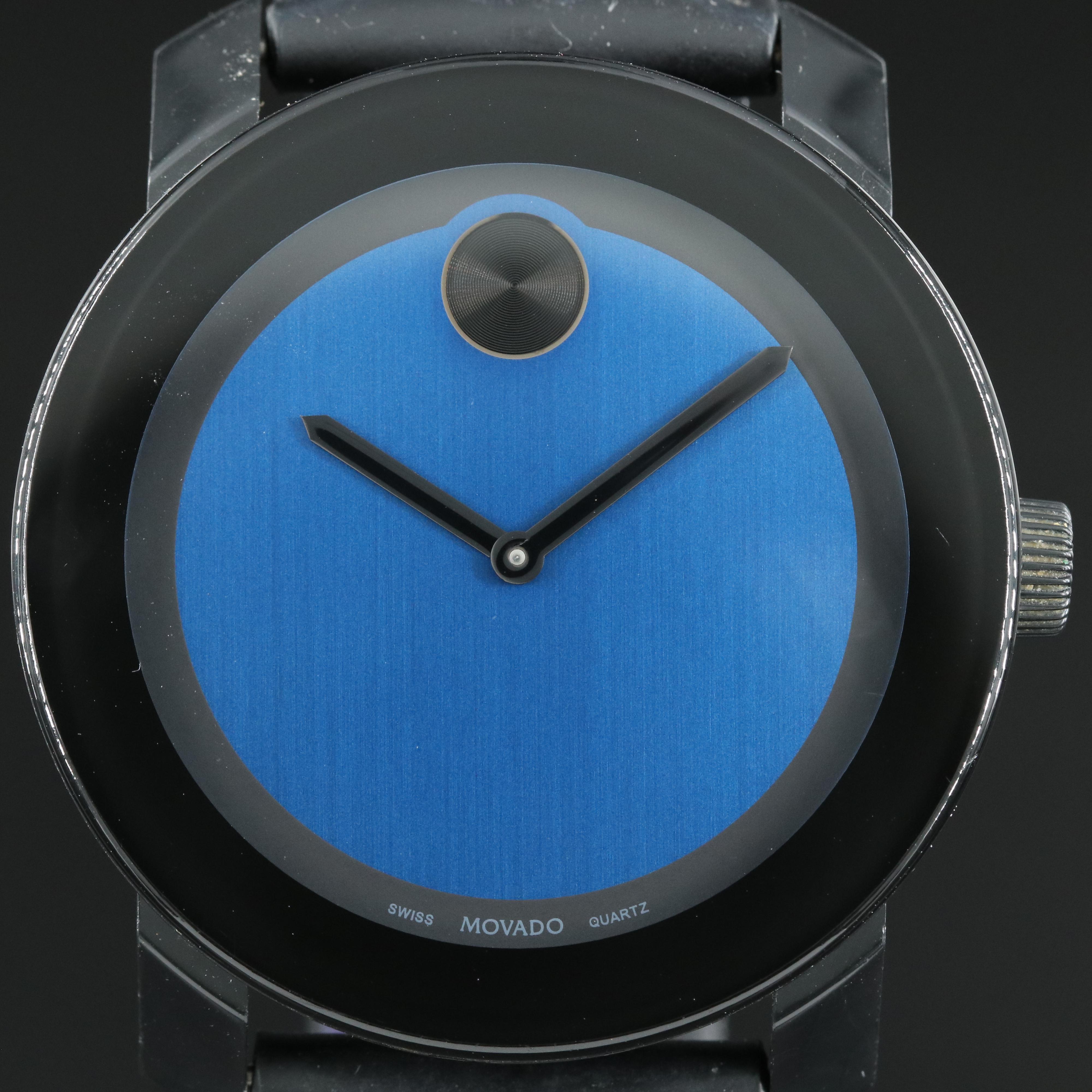 Movado Bold Blue Dial Quartz Watch