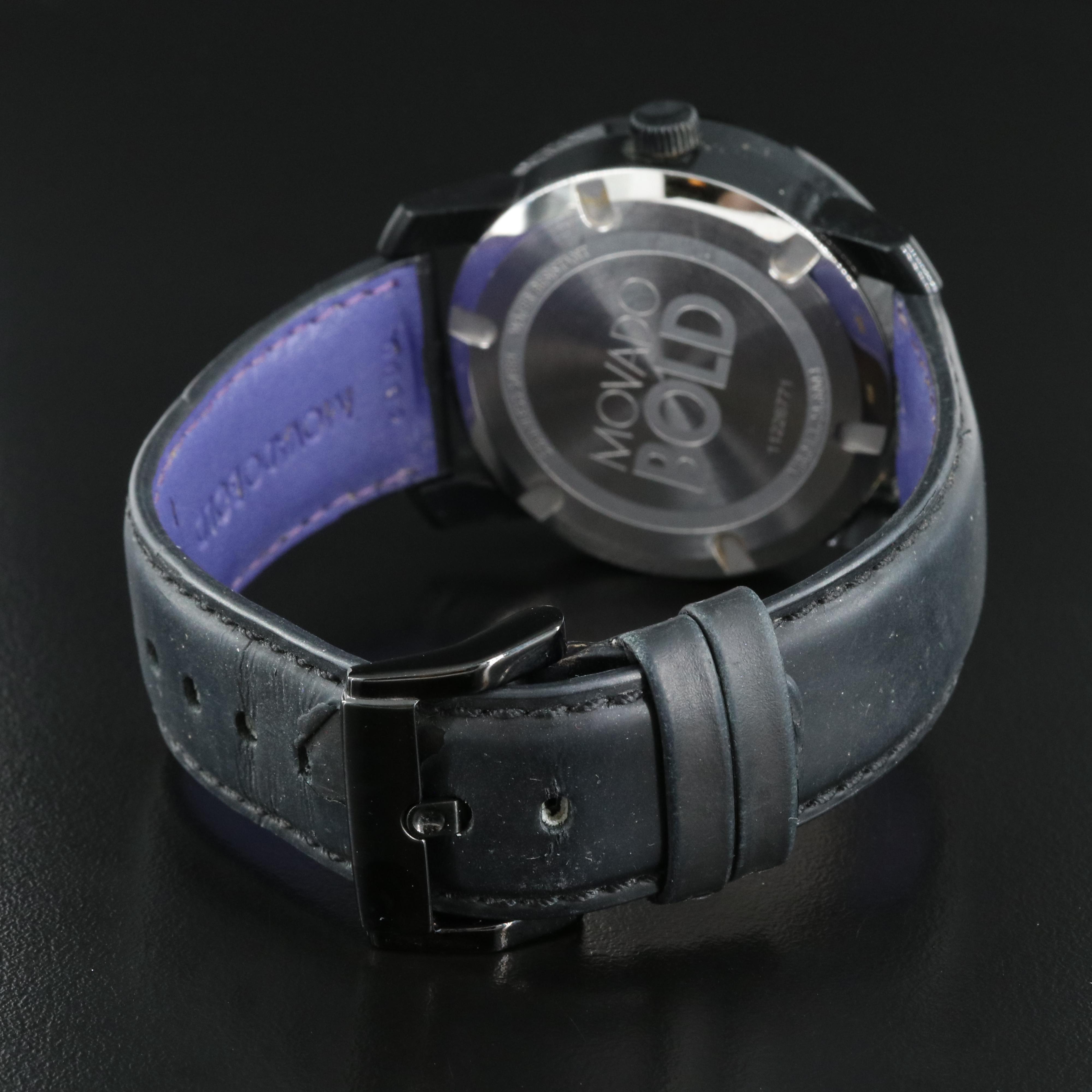 Movado Bold Blue Dial Quartz Watch