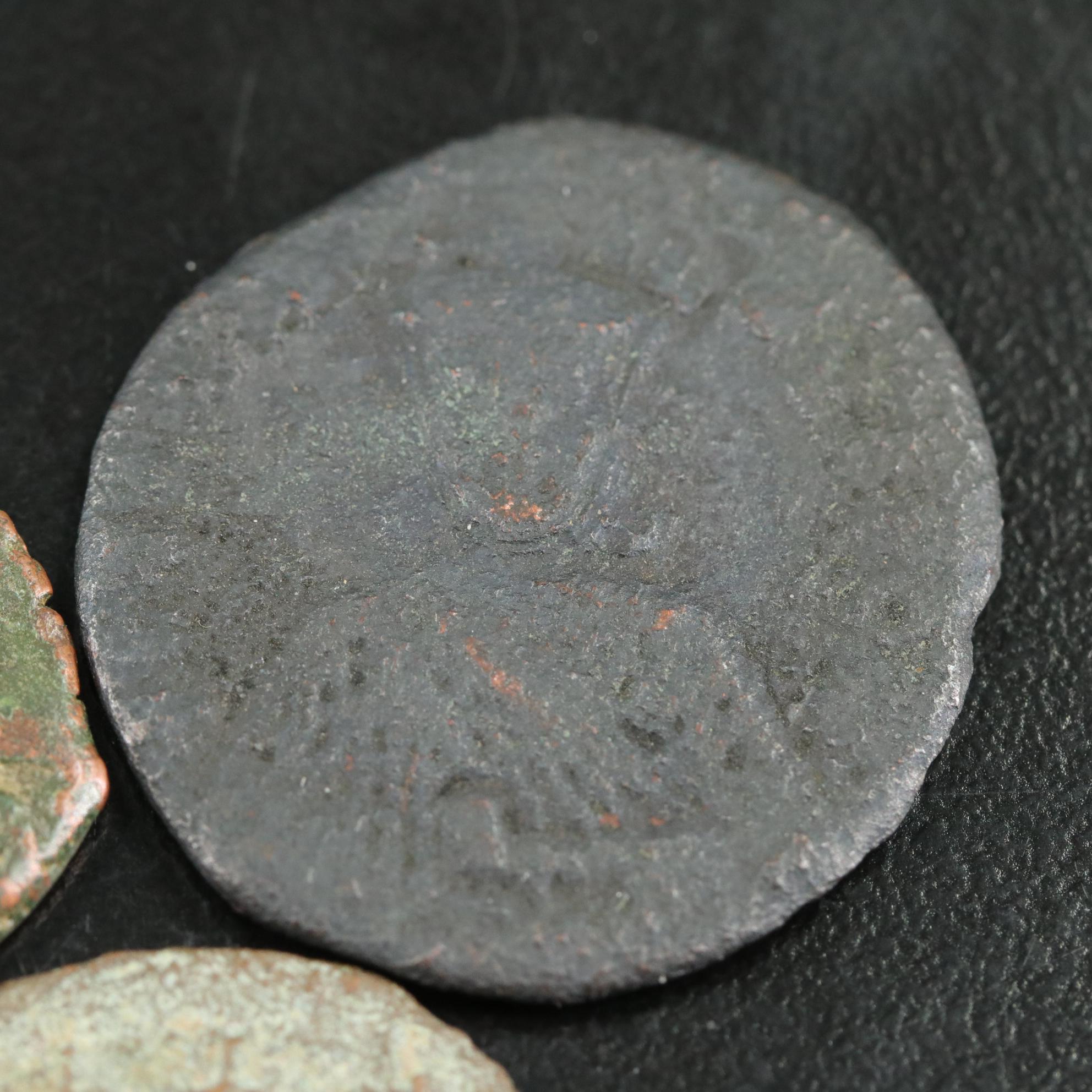 Three Ancient Byzantine Bronze Coins