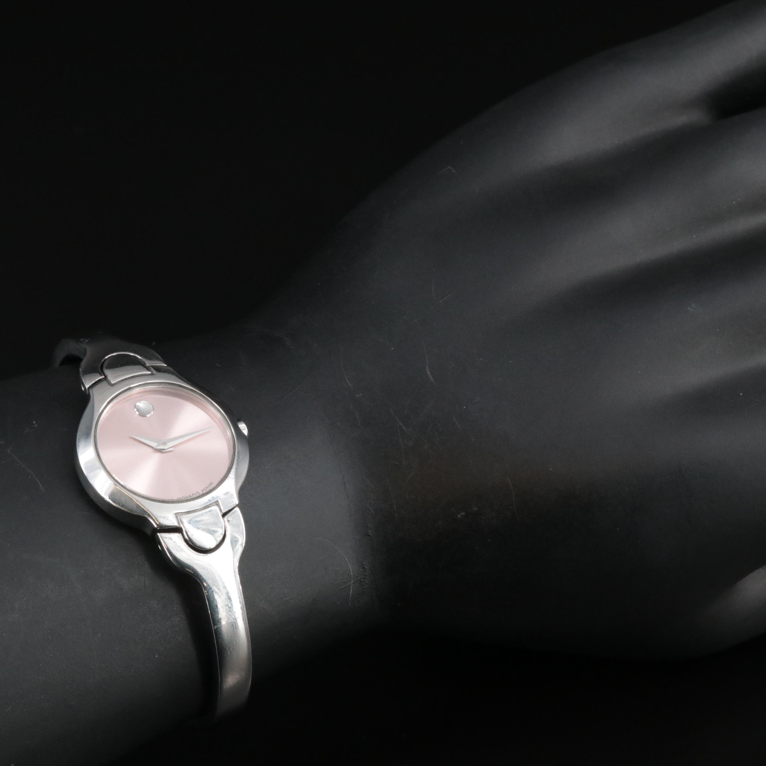 Movado Kara Pink Dial Quartz Watch