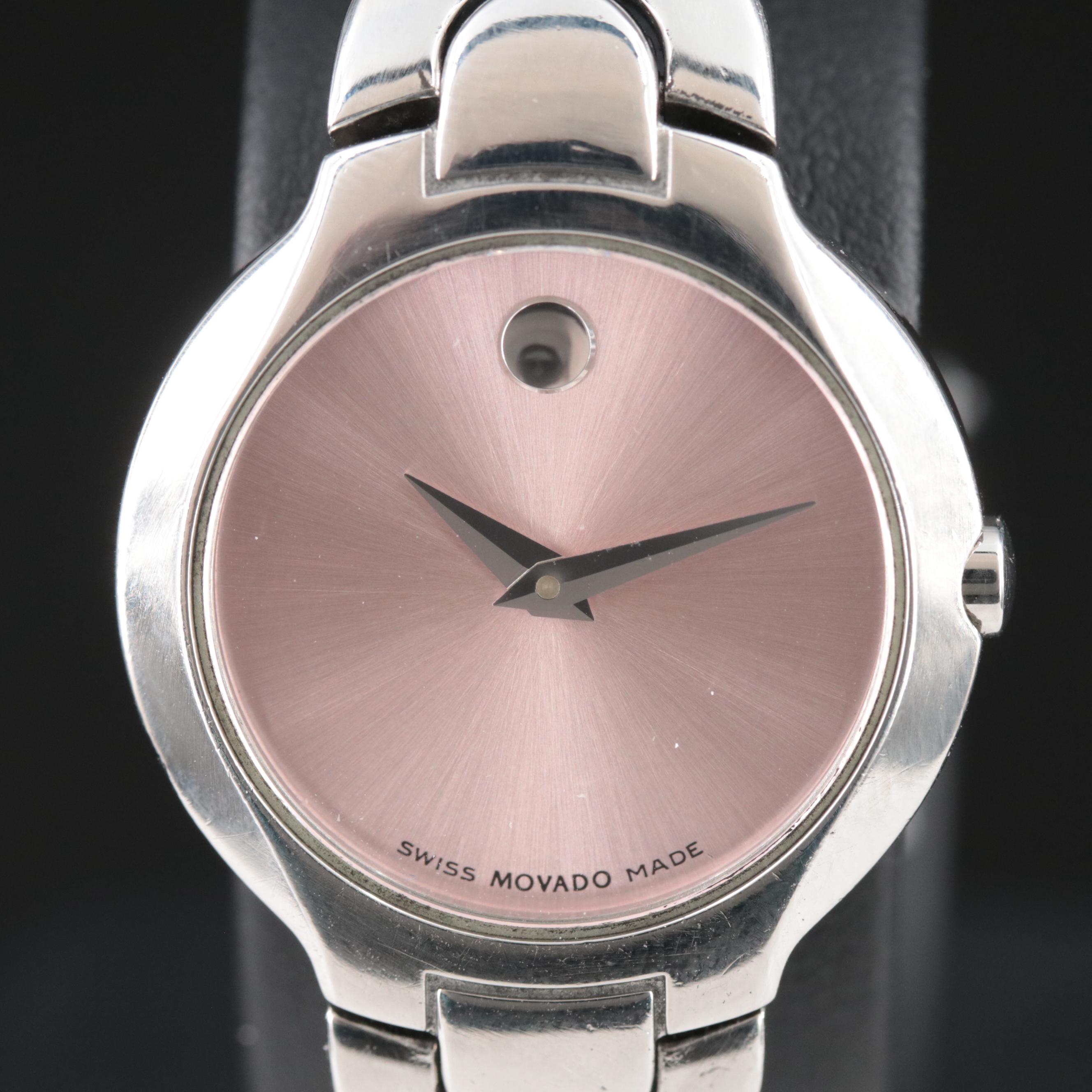 Movado Kara Pink Dial Quartz Watch