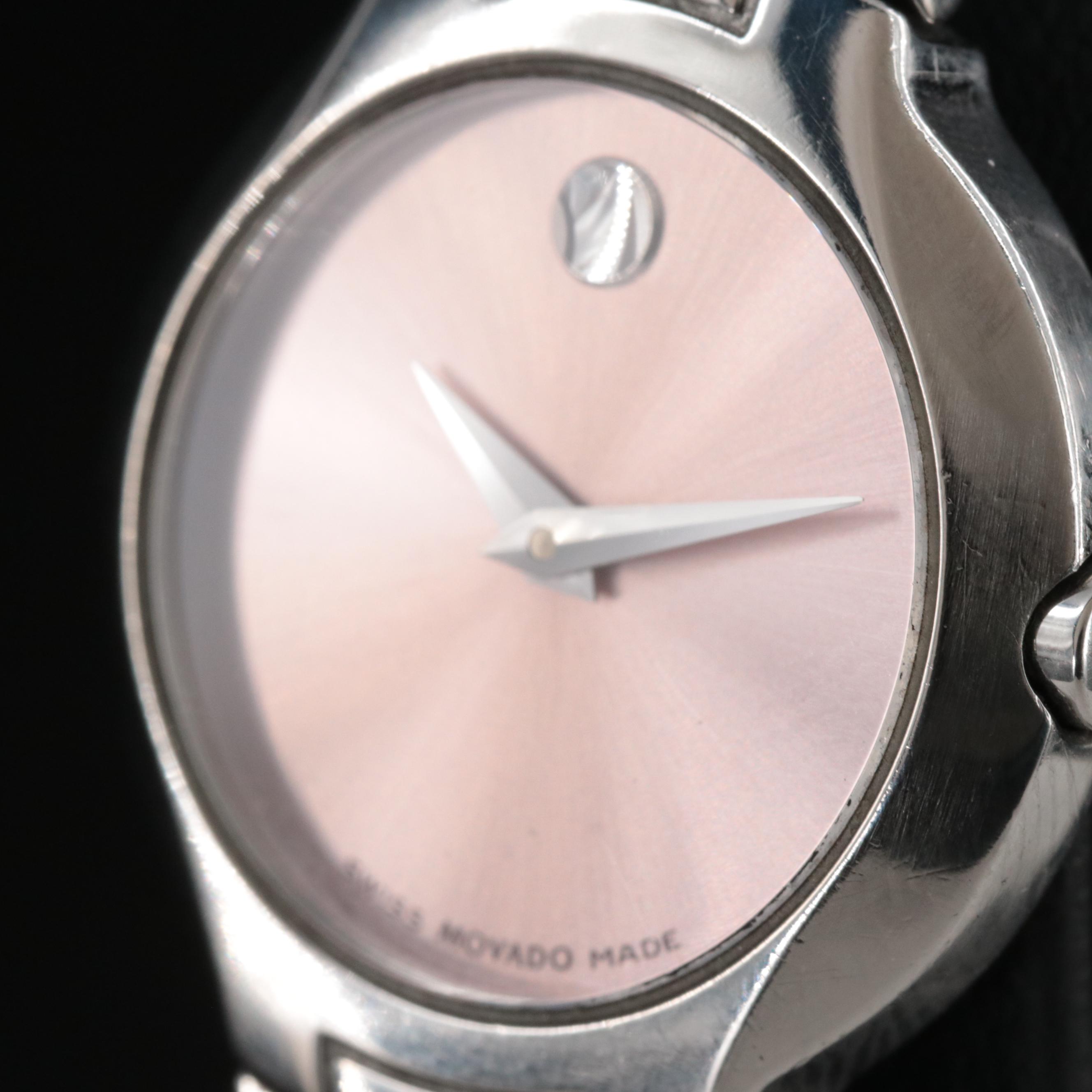 Movado Kara Pink Dial Quartz Watch