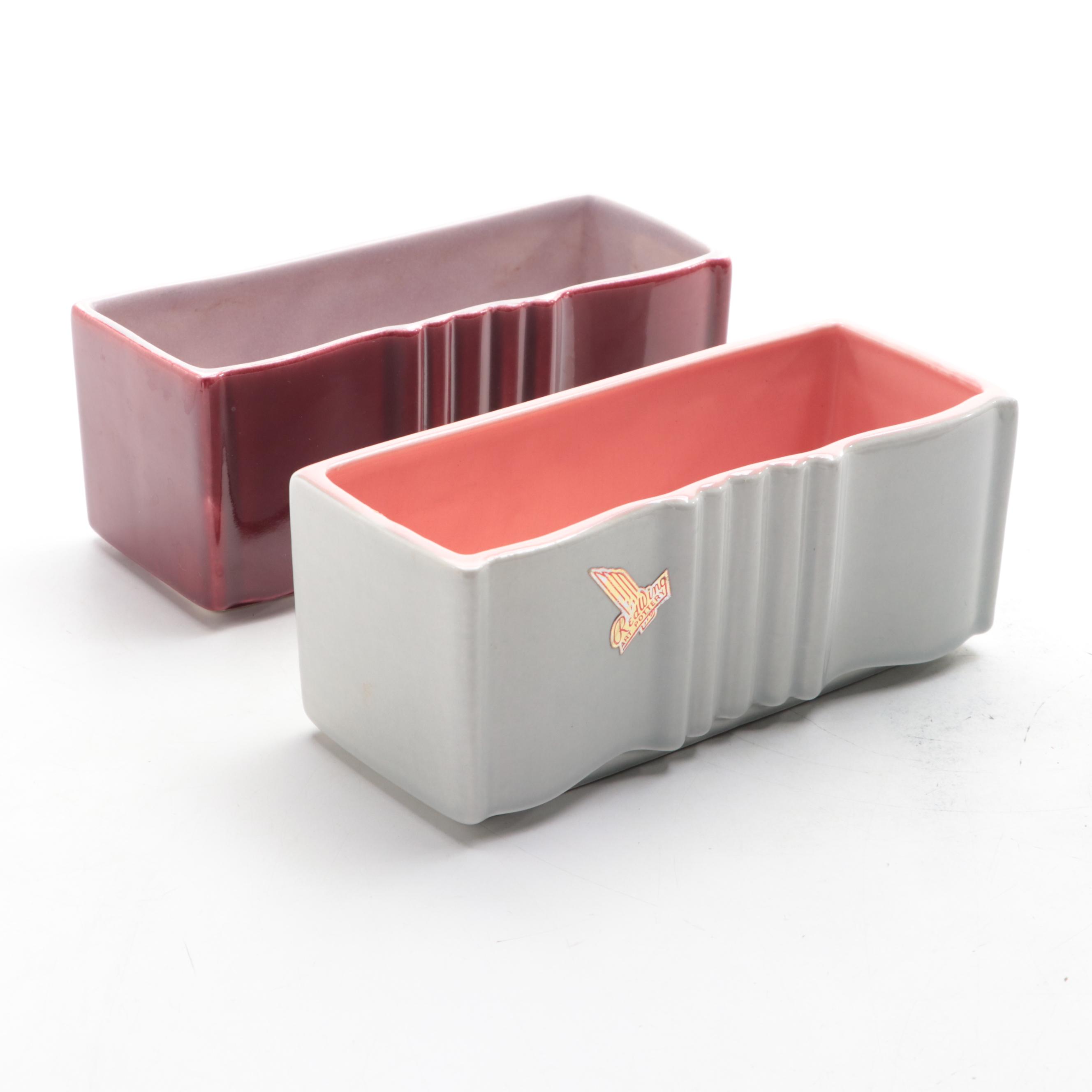 Red Wing Ceramic Planters and Bowl, Mid-20th Century