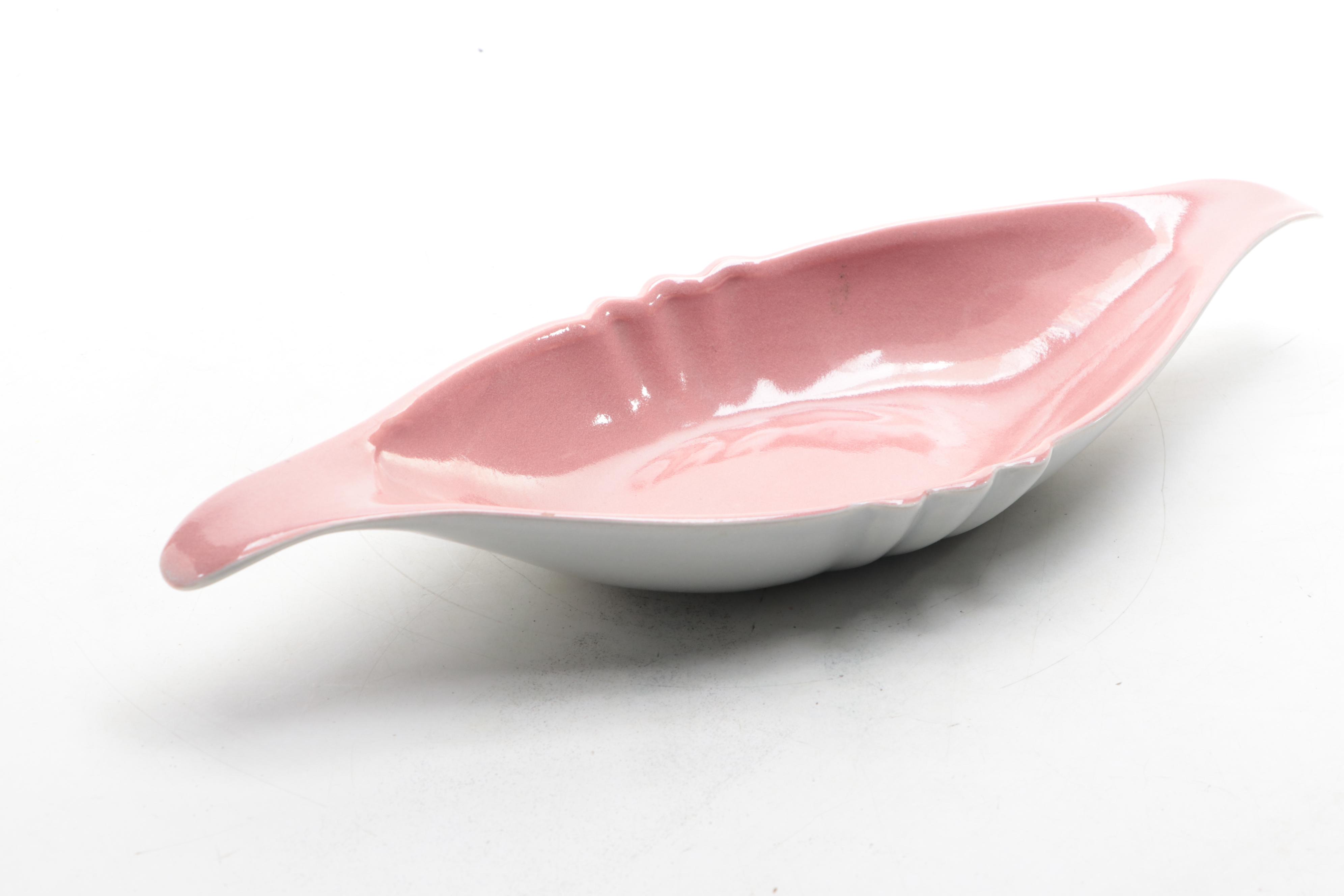 Red Wing Ceramic Planters and Bowl, Mid-20th Century