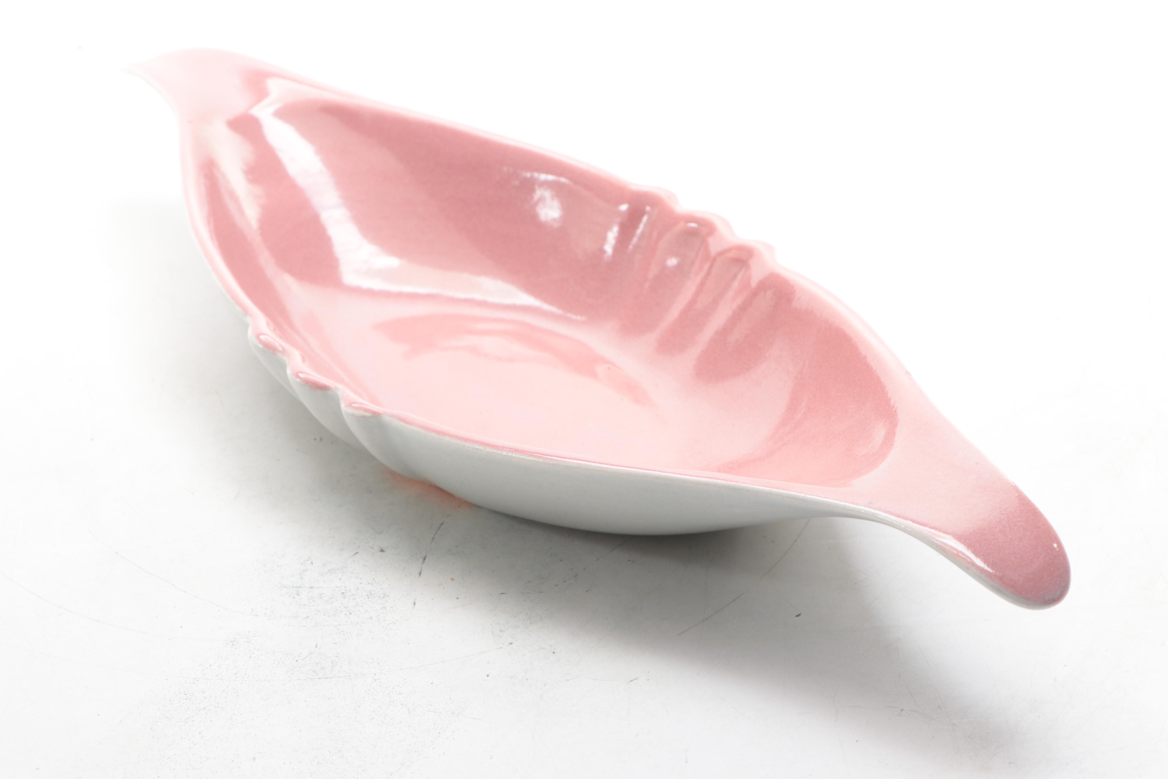 Red Wing Ceramic Planters and Bowl, Mid-20th Century