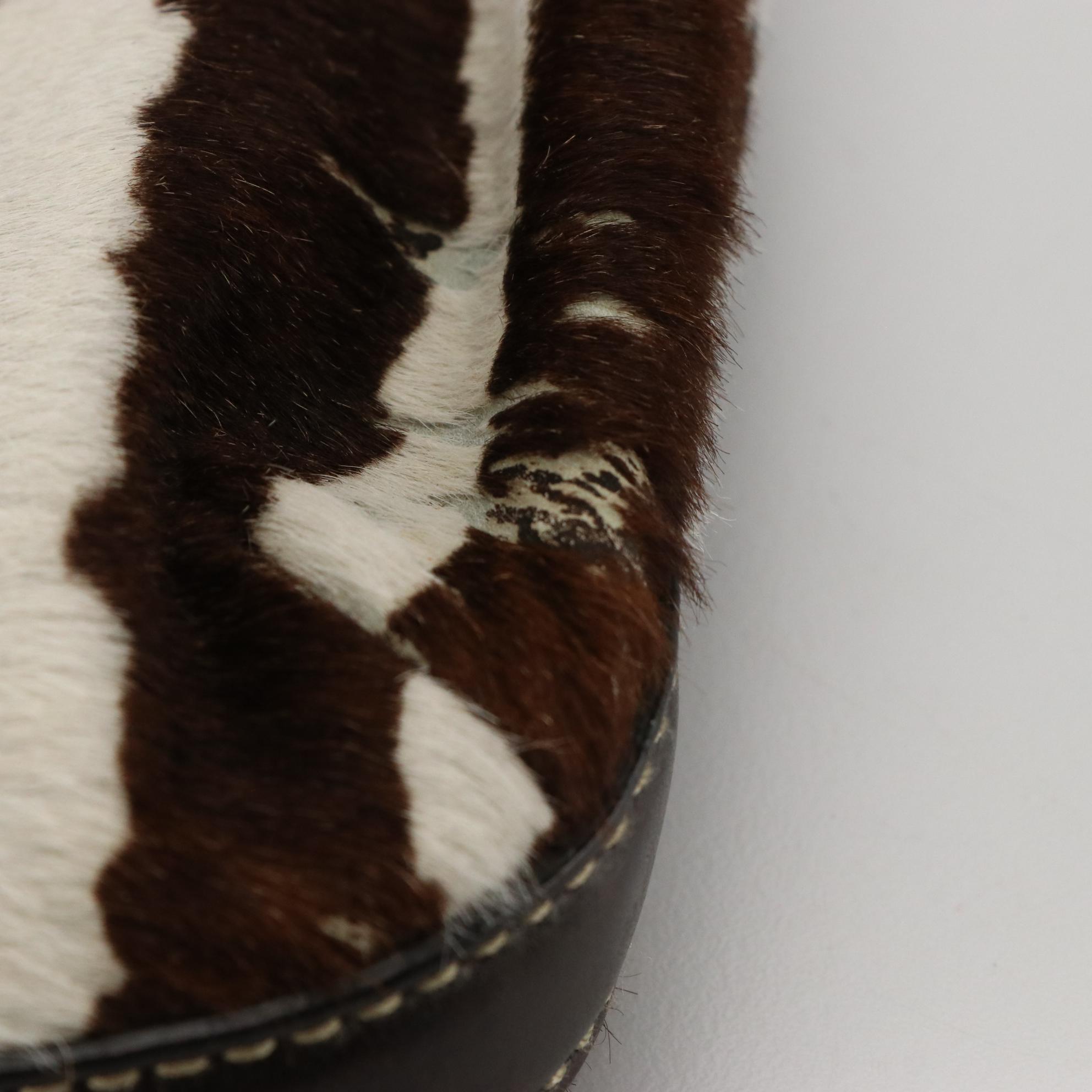 Gucci Zebra Print Pony Hair Horsebit Hobo Shoulder Bag