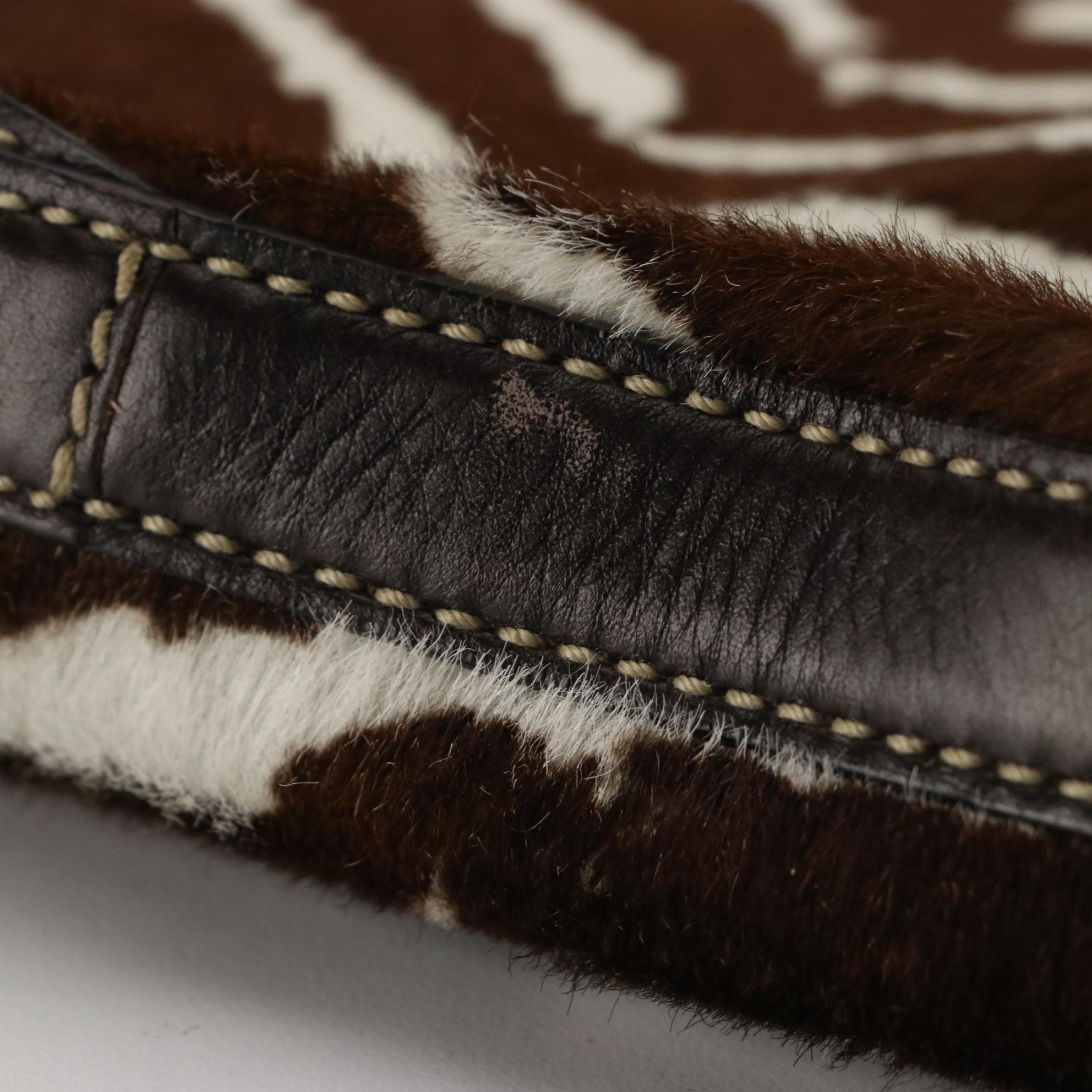 Gucci Zebra Print Pony Hair Horsebit Hobo Shoulder Bag