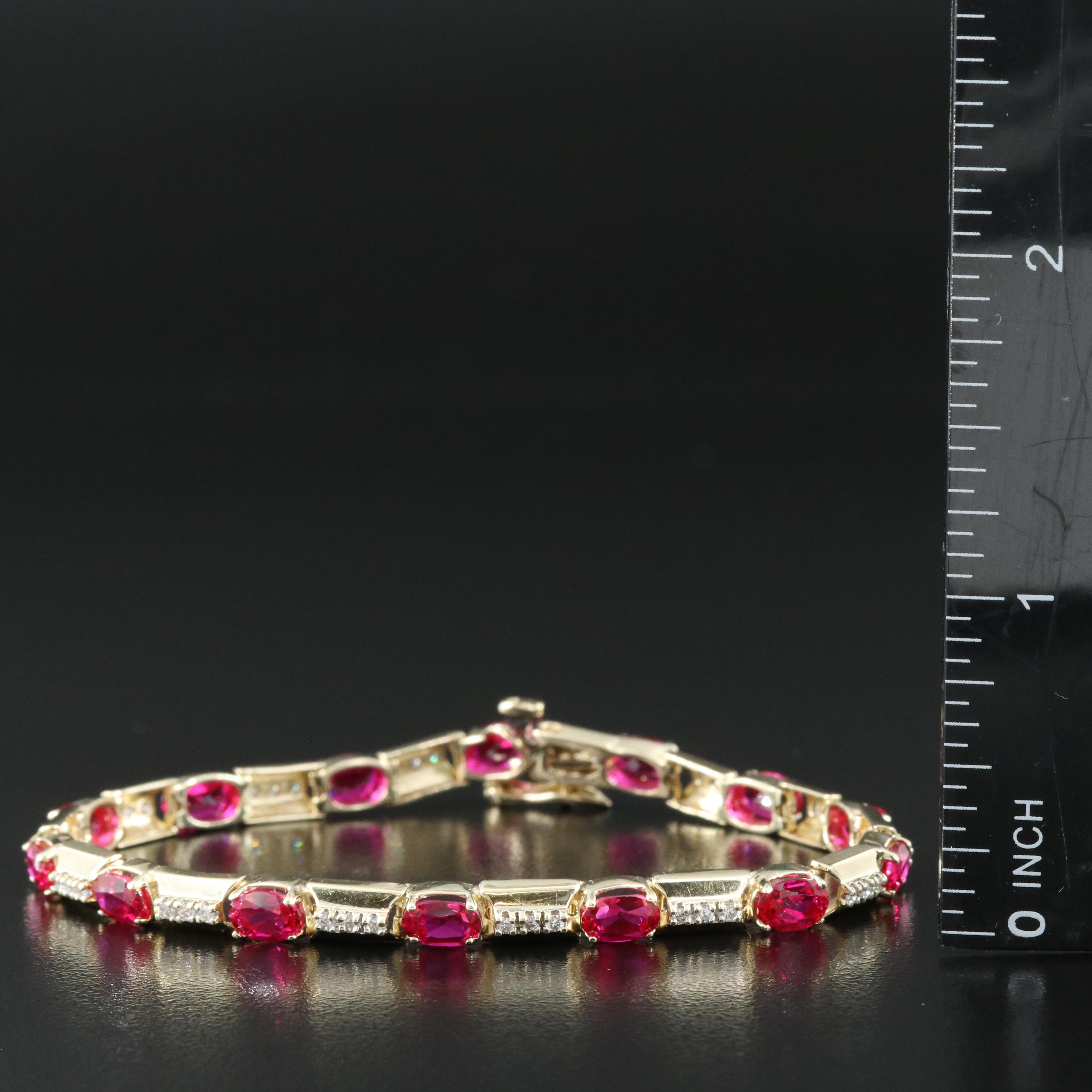 14K Ruby and Diamond Bracelet