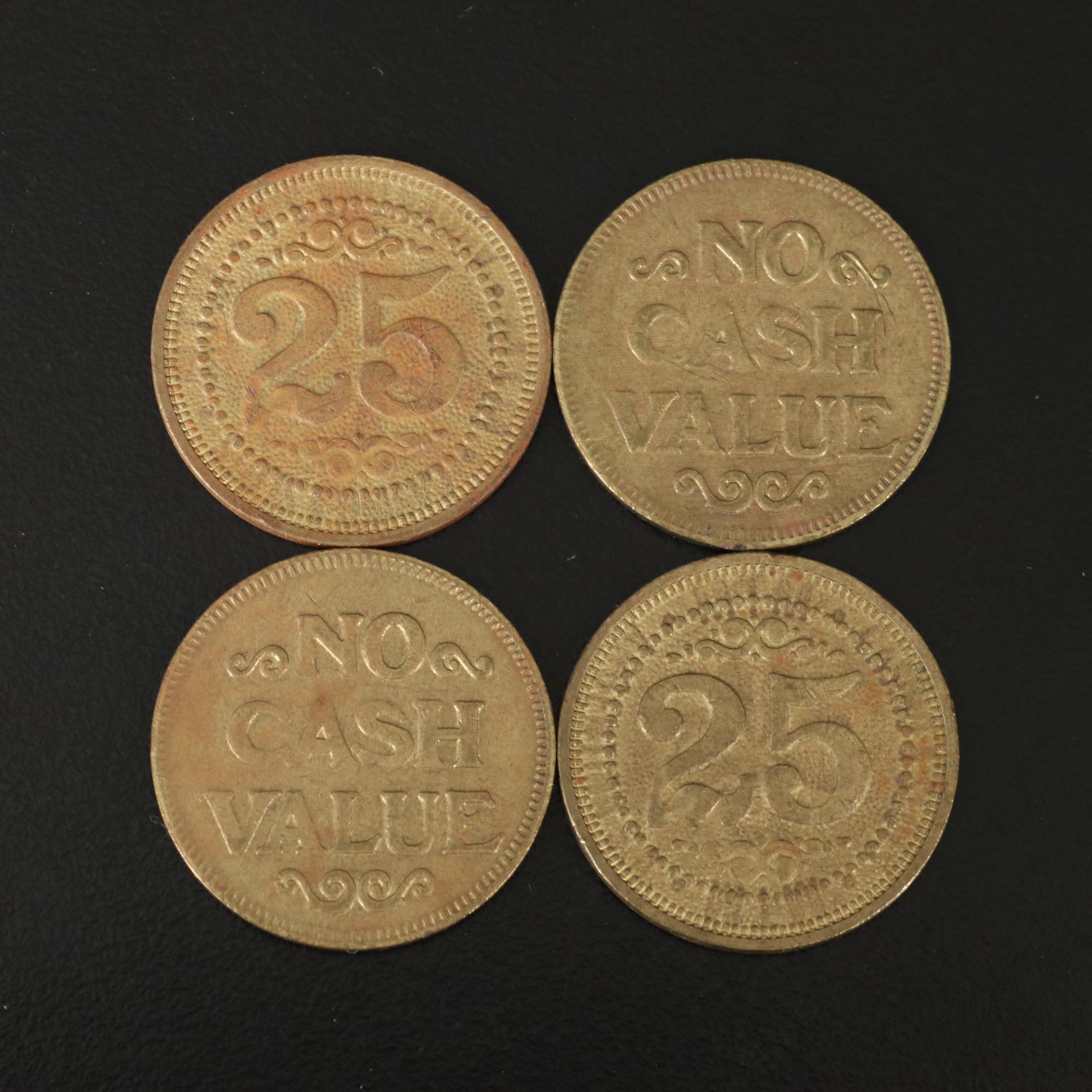 Assortment of U.S. Coins, Foreign Coins and Gaming Tokens, Including Silver