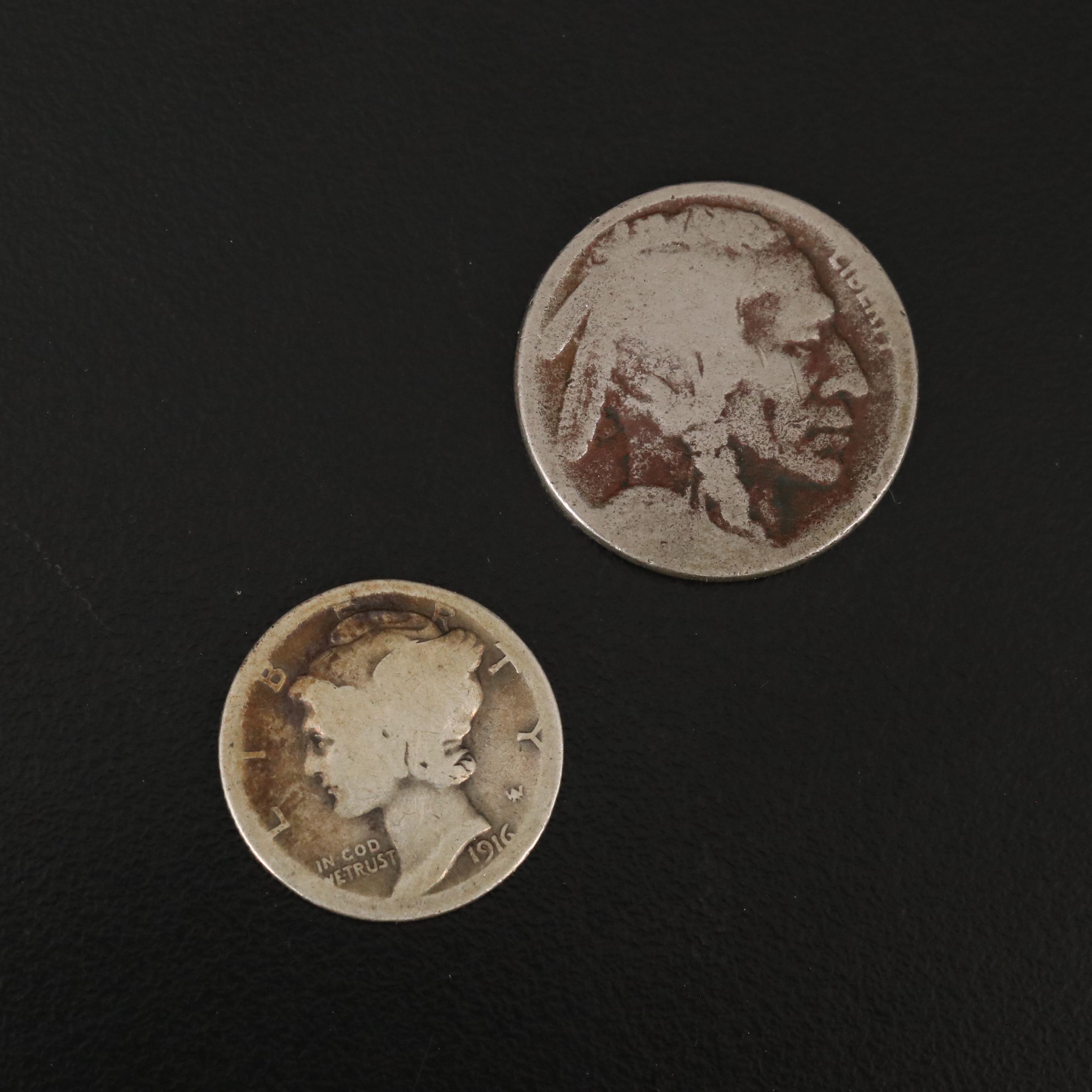 Assortment of U.S. Coins, Foreign Coins and Gaming Tokens, Including Silver