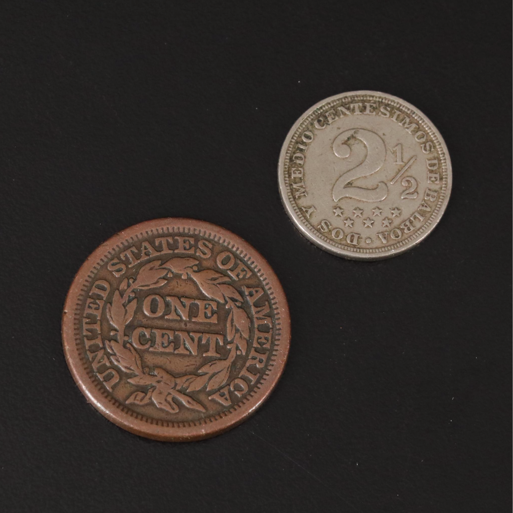Assortment of U.S. Coins, Foreign Coins and Gaming Tokens, Including Silver